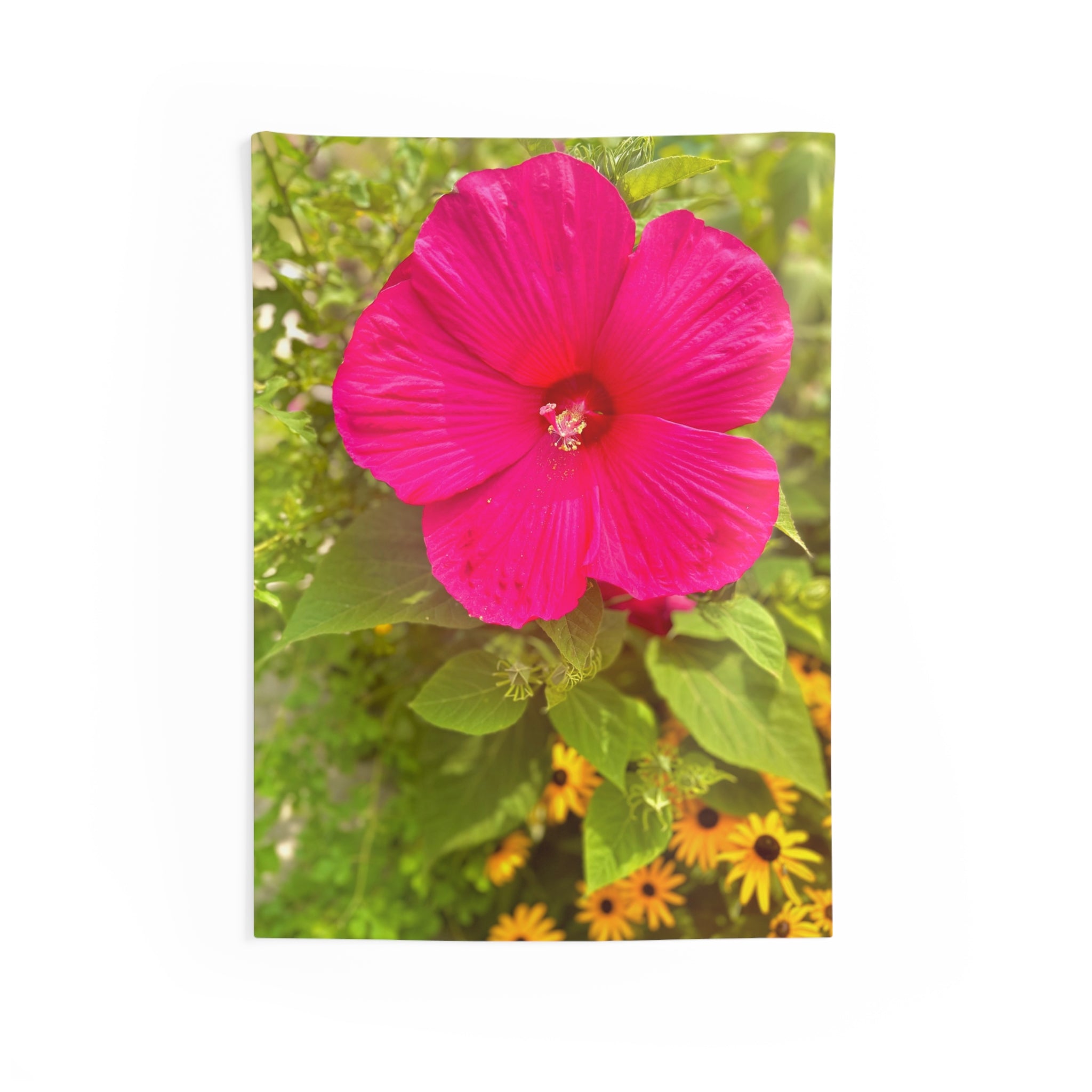 Hot Pink Hibiscus Wall Tapestries