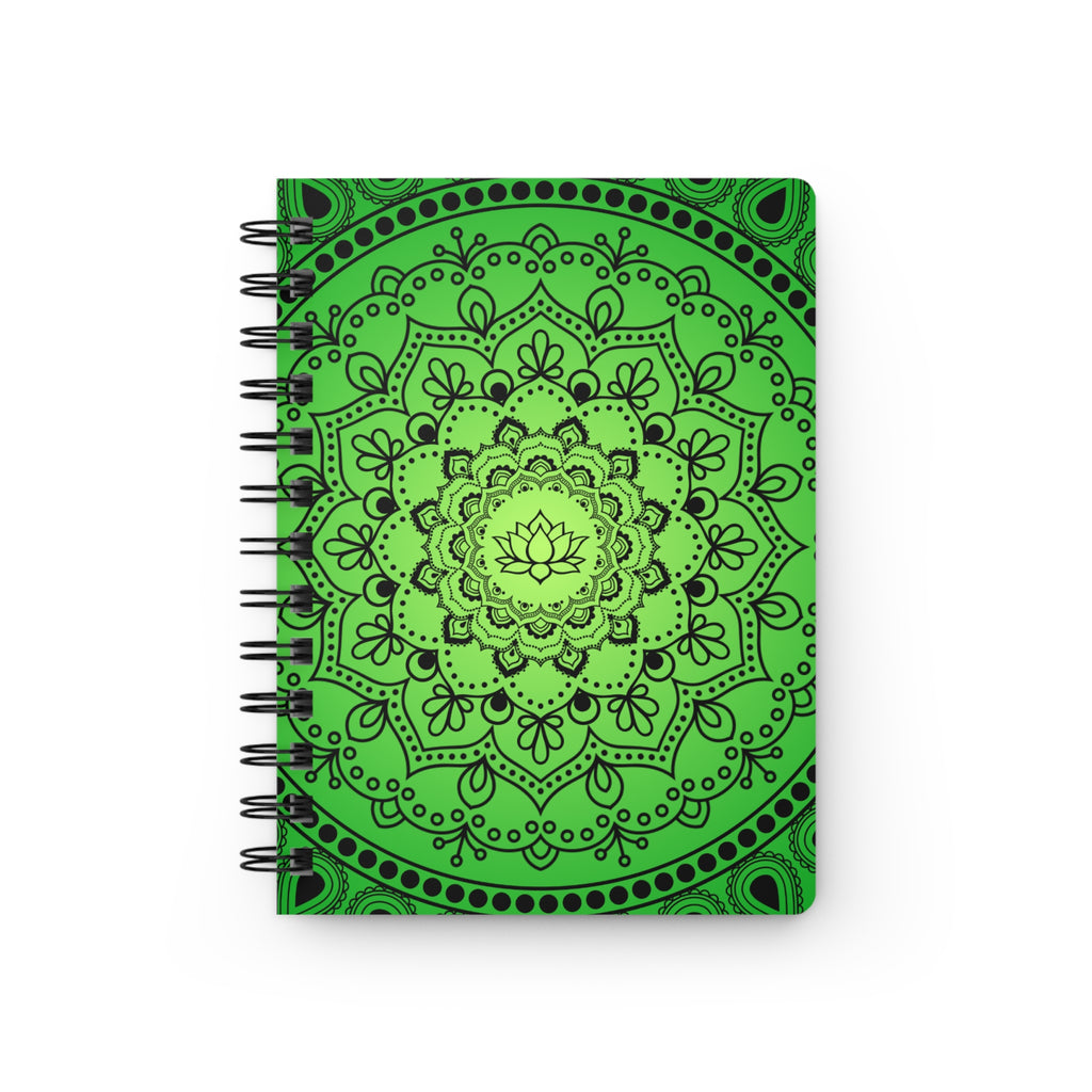 Green Mandala Spiral Journal