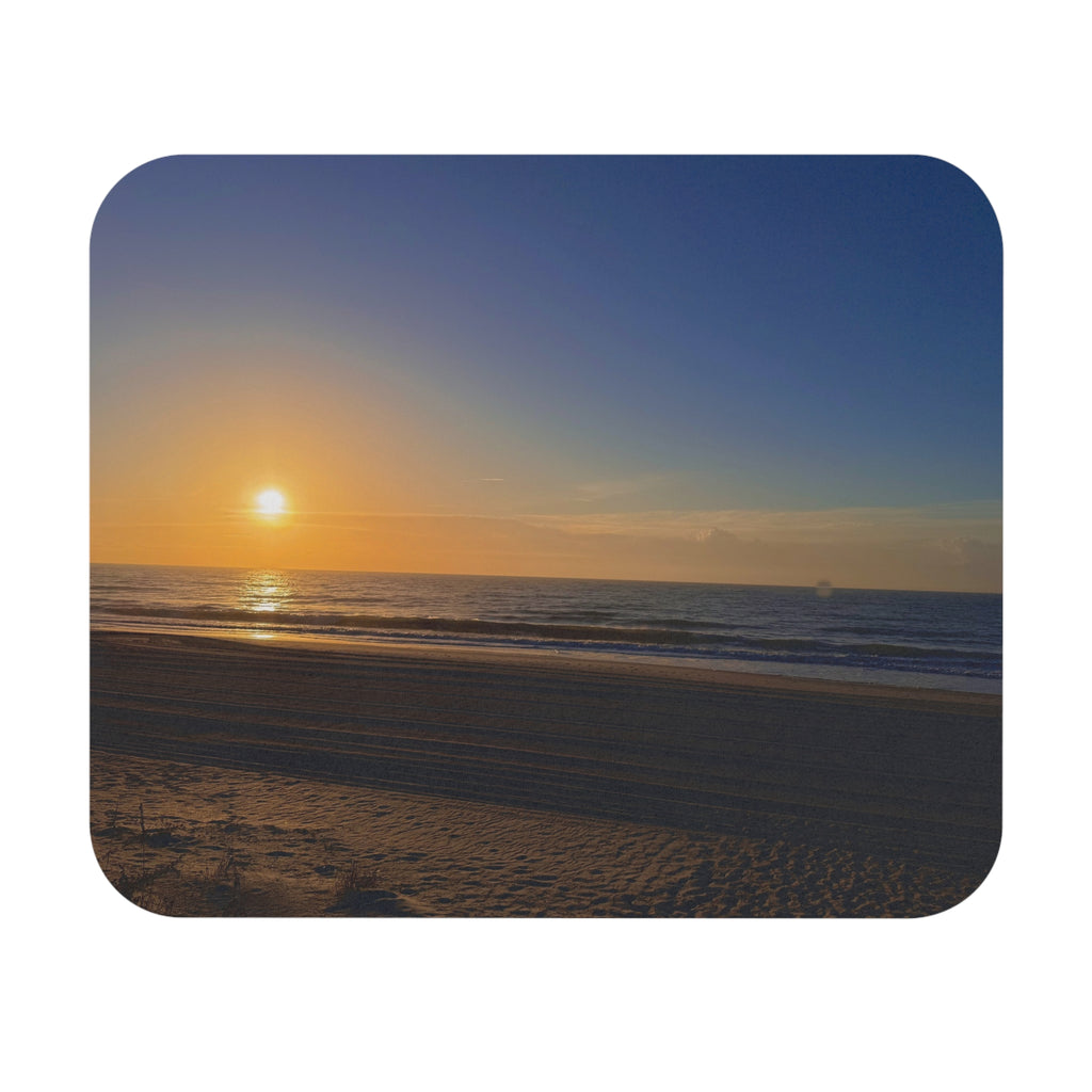 Orange Sunset Beach Mouse Pad