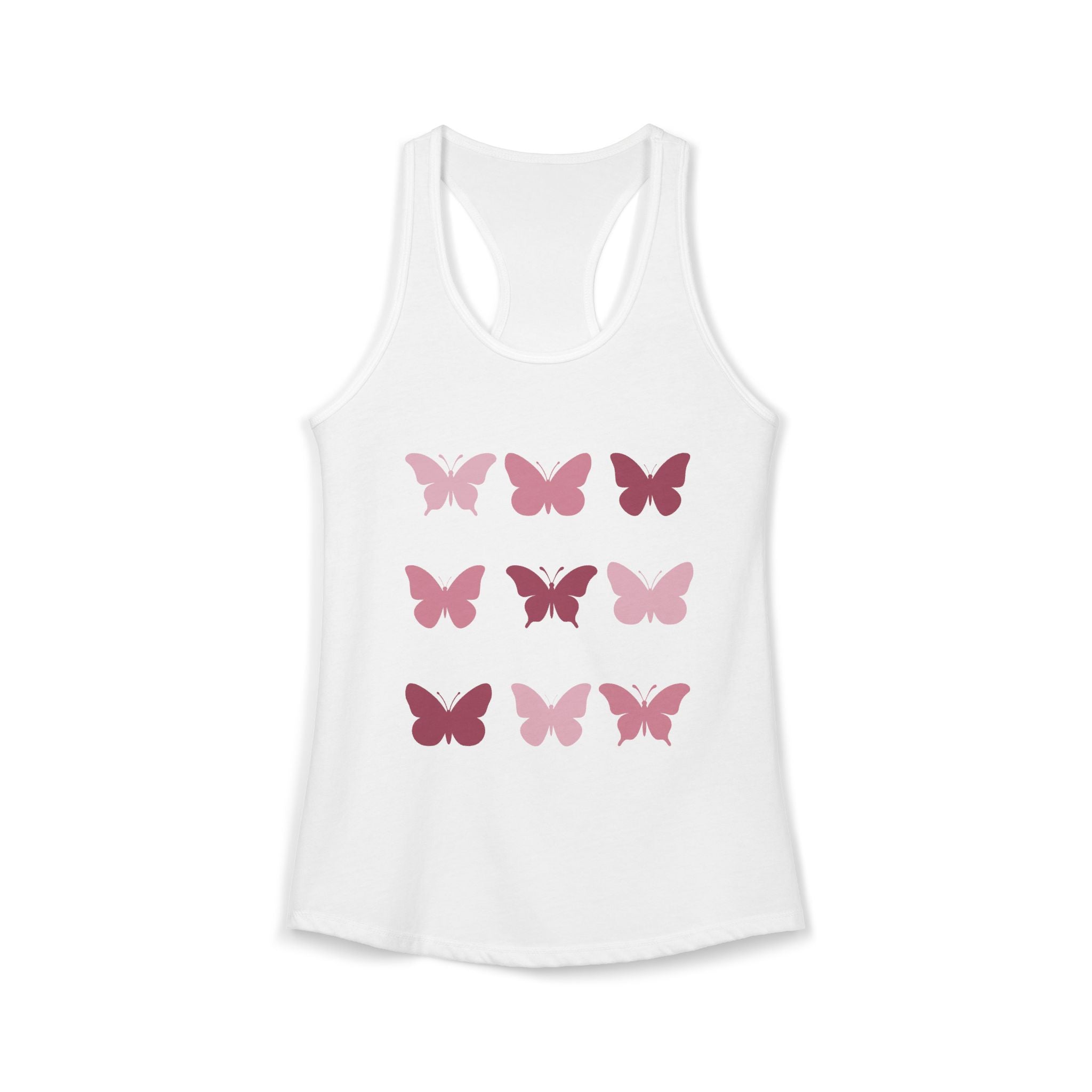 Solid Butterfly Grid Racerback Tank