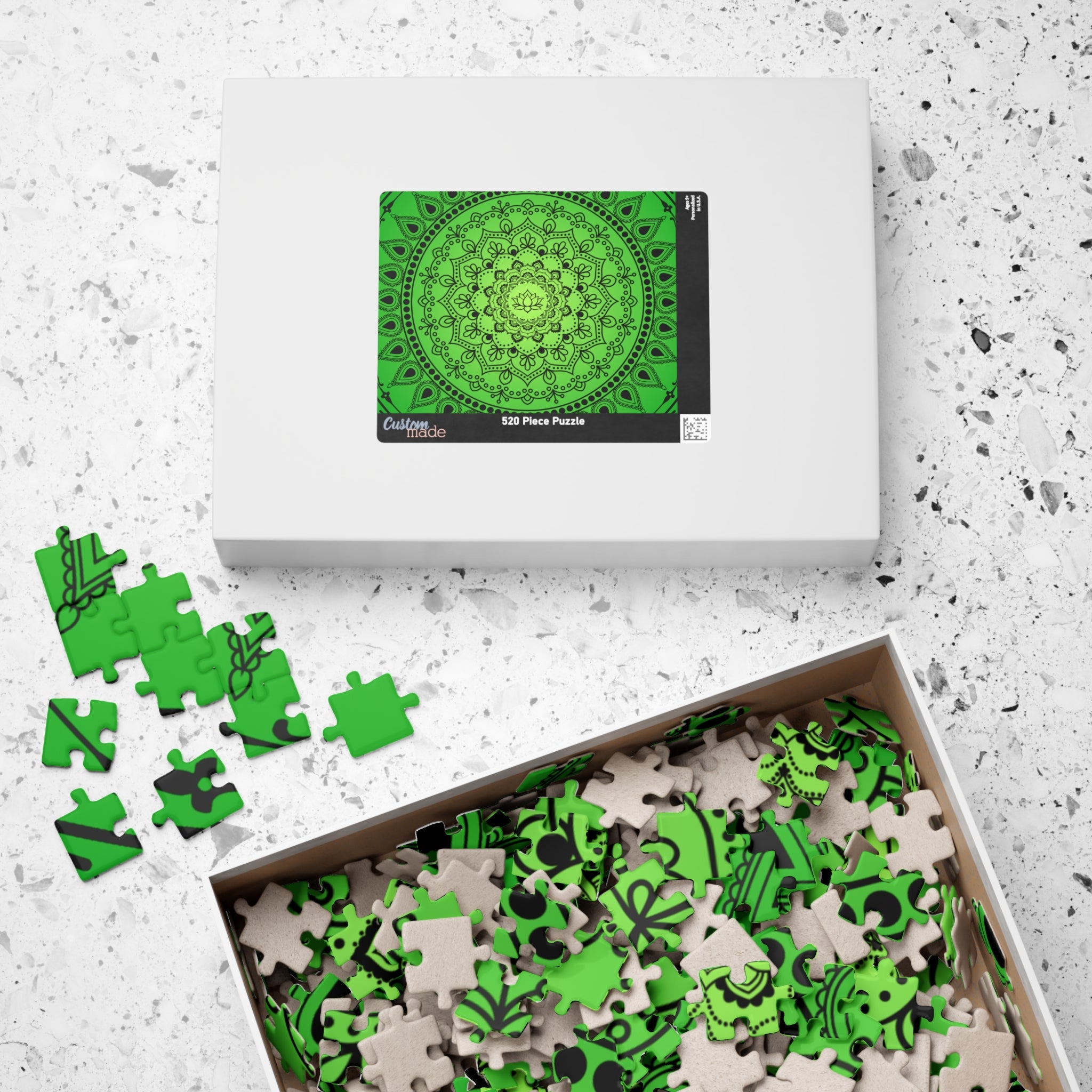 Green Mandala Jigsaw Puzzle