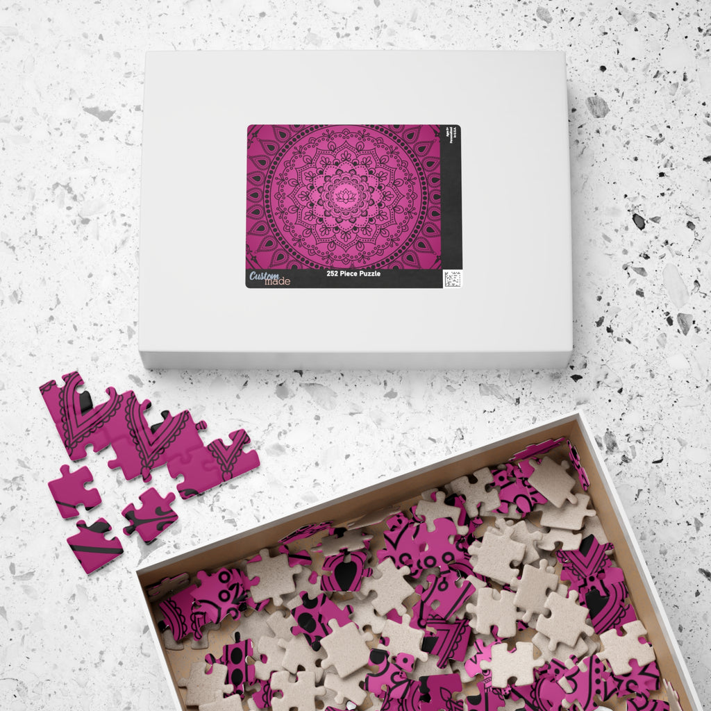 Pink Mandala Lotus Jigsaw Puzzle