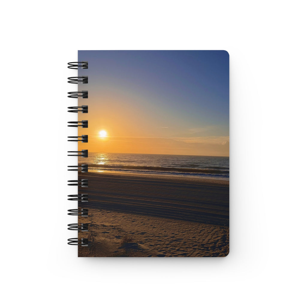Orange Sunset Beach Spiral Notebook