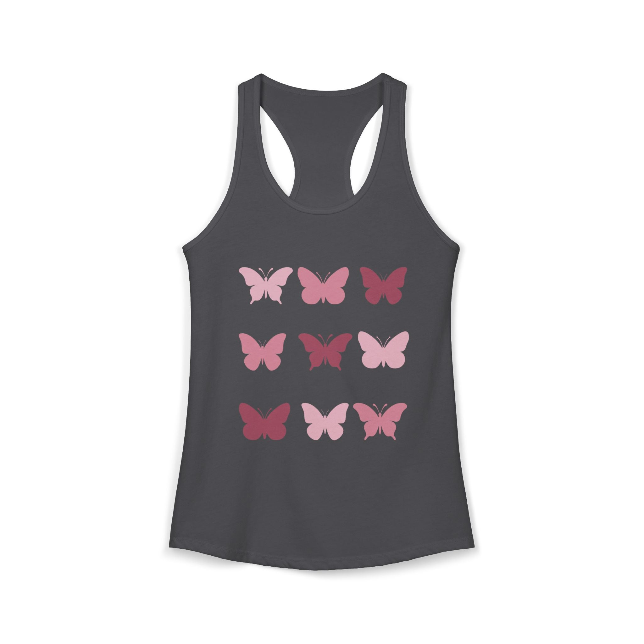 Solid Butterfly Grid Racerback Tank