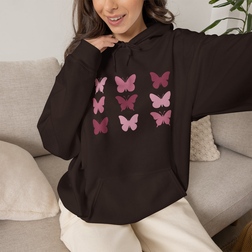 Butterfly Grid Hoodie Solid