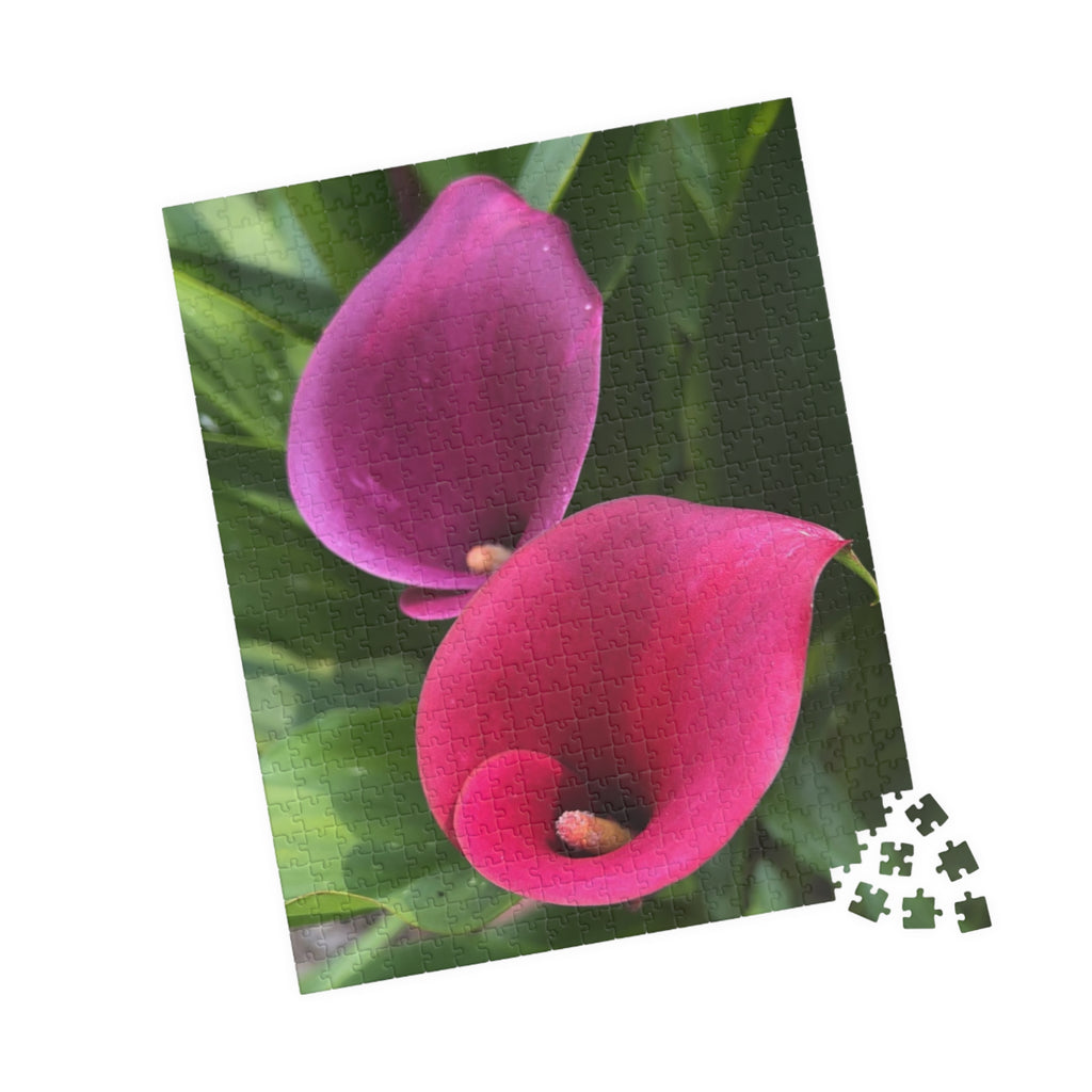 Two Pink Calla Lilies Jigsaw Puzzle