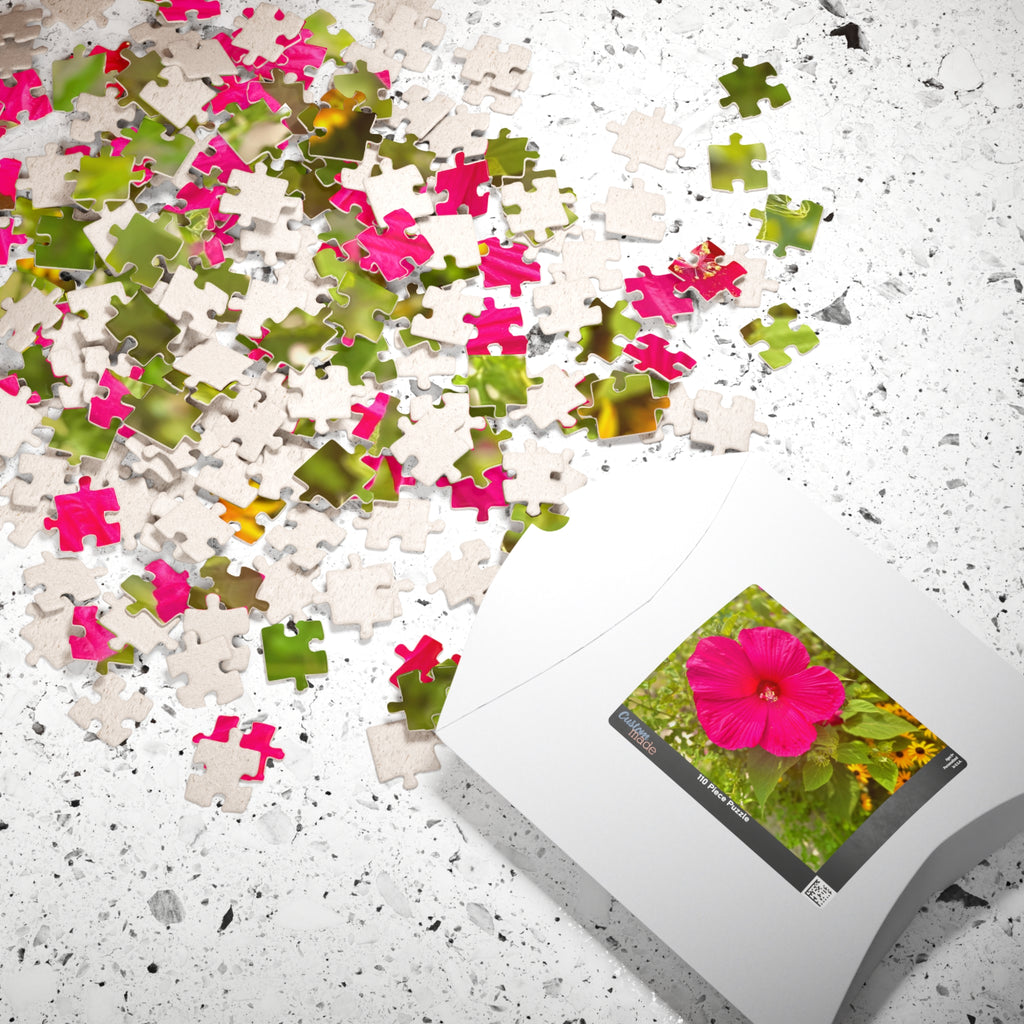 Hot Pink Hibiscus Jigsaw Puzzle