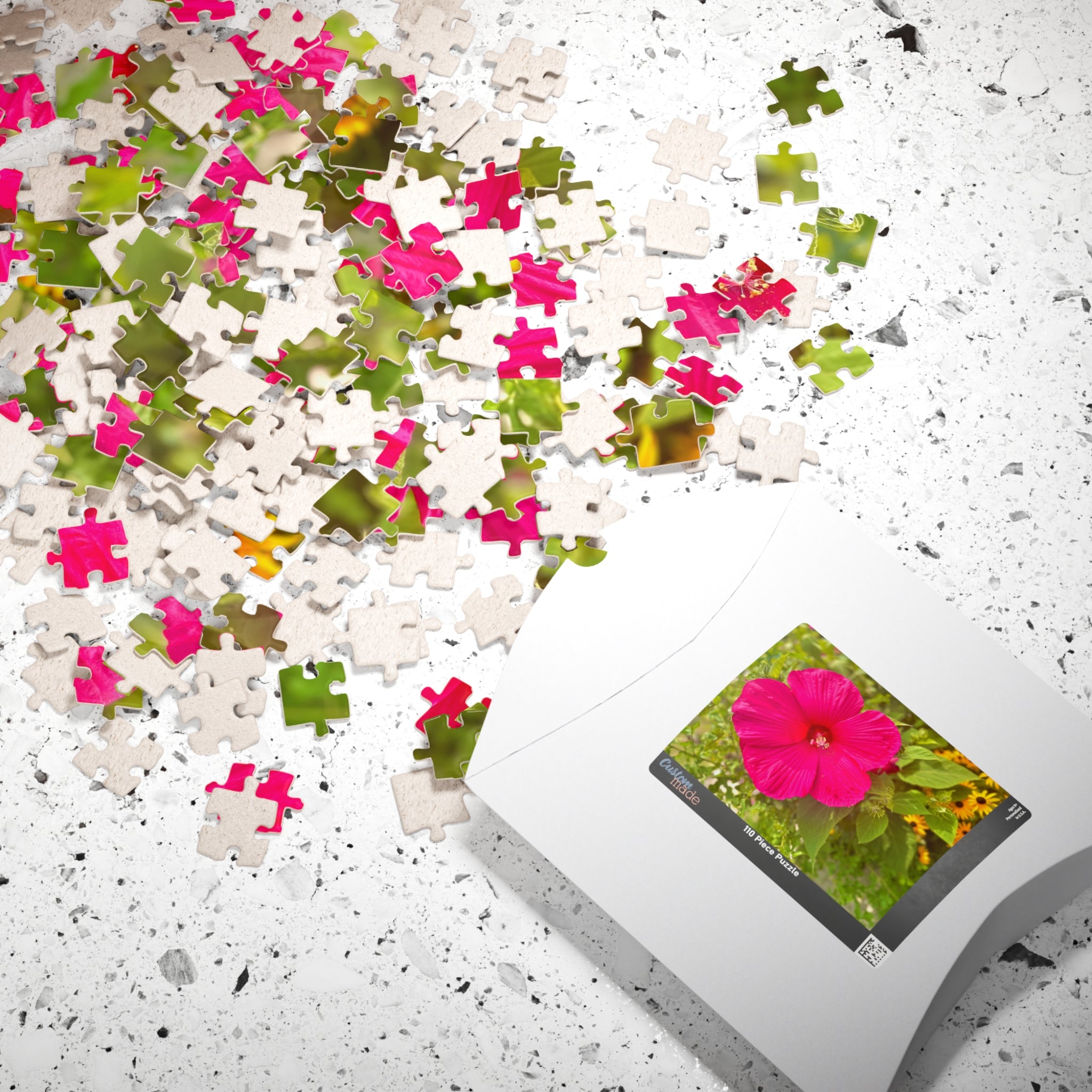 Hot Pink Hibiscus Jigsaw Puzzle