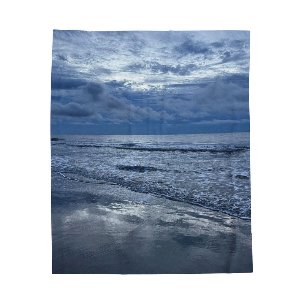 Cloudy Beach Throw Blanket