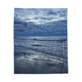 Cloudy Beach Throw Blanket
