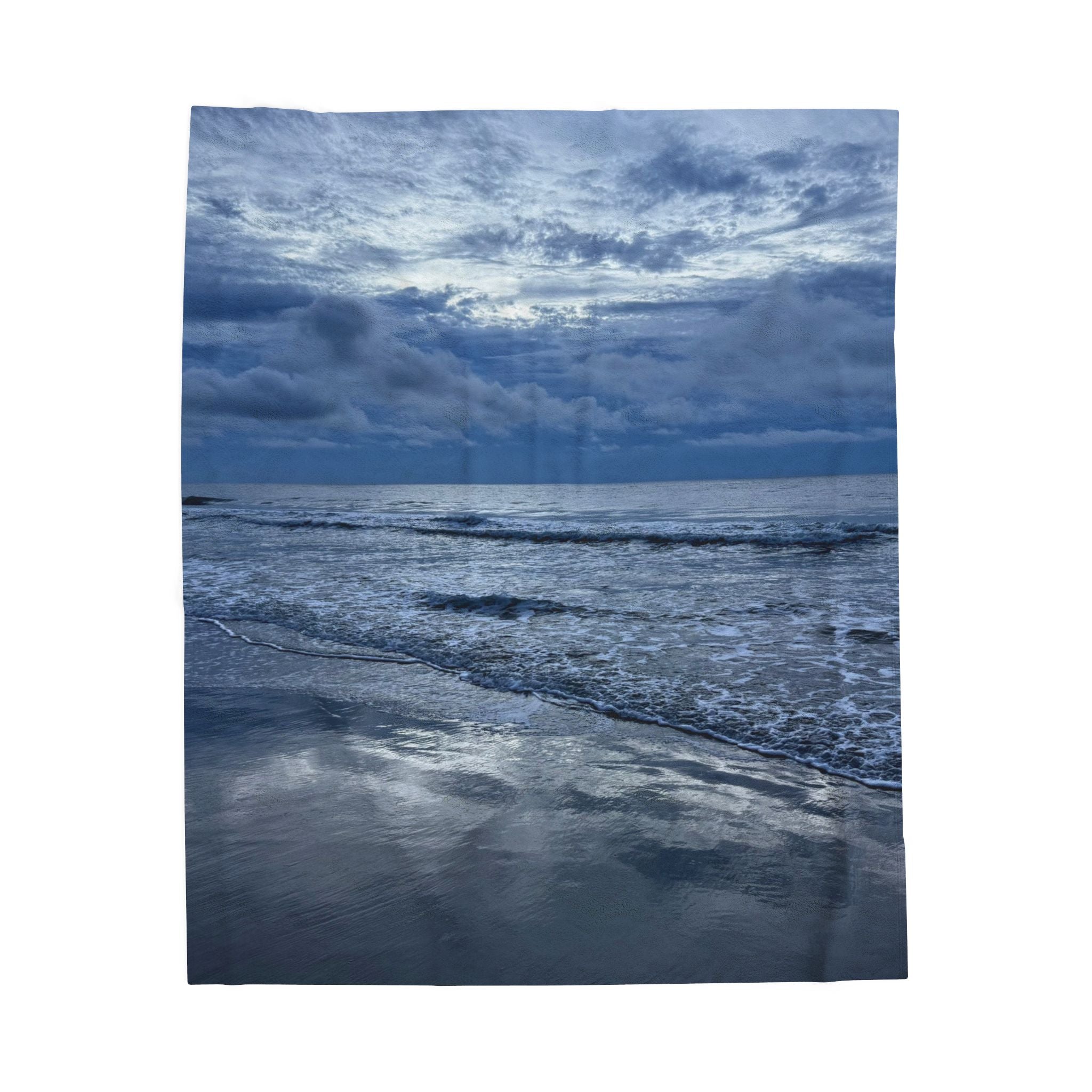 Cloudy Beach Throw Blanket