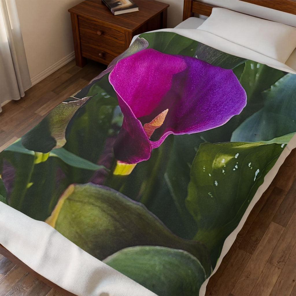 Purple Calla Lily Throw Blanket