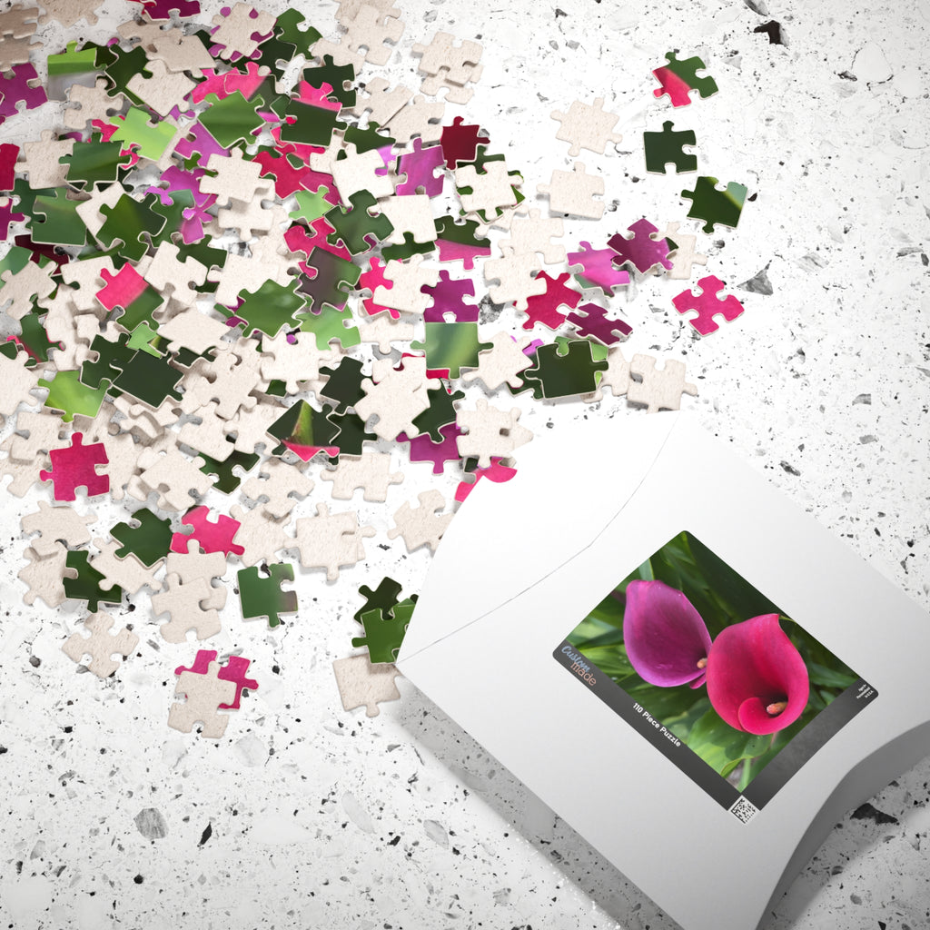 Two Pink Calla Lilies Jigsaw Puzzle