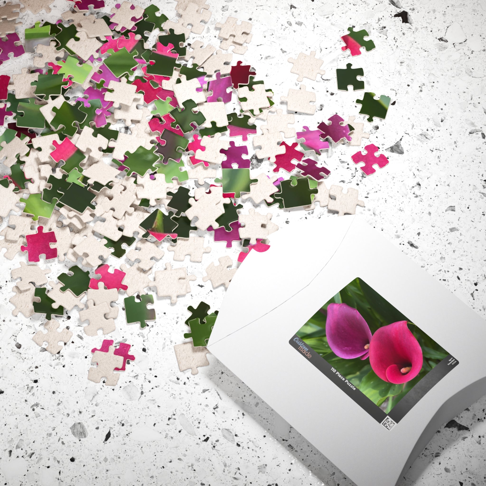 Two Pink Calla Lilies Jigsaw Puzzle