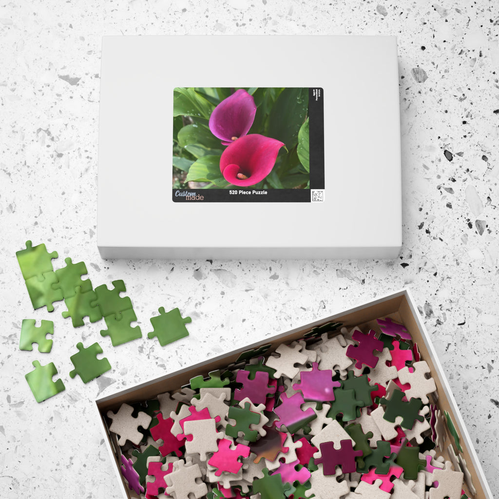 Two Pink Calla Lilies Jigsaw Puzzle