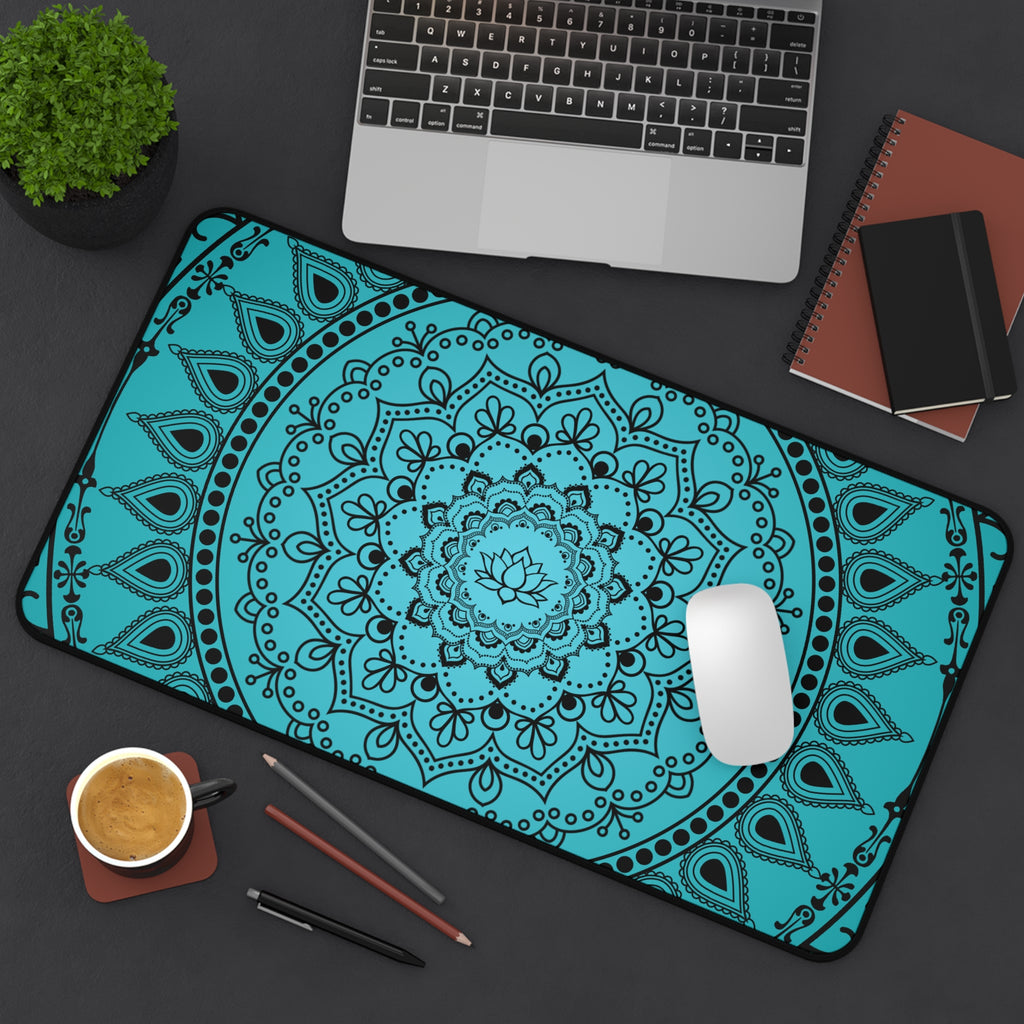Blue Mandala Desk Mat