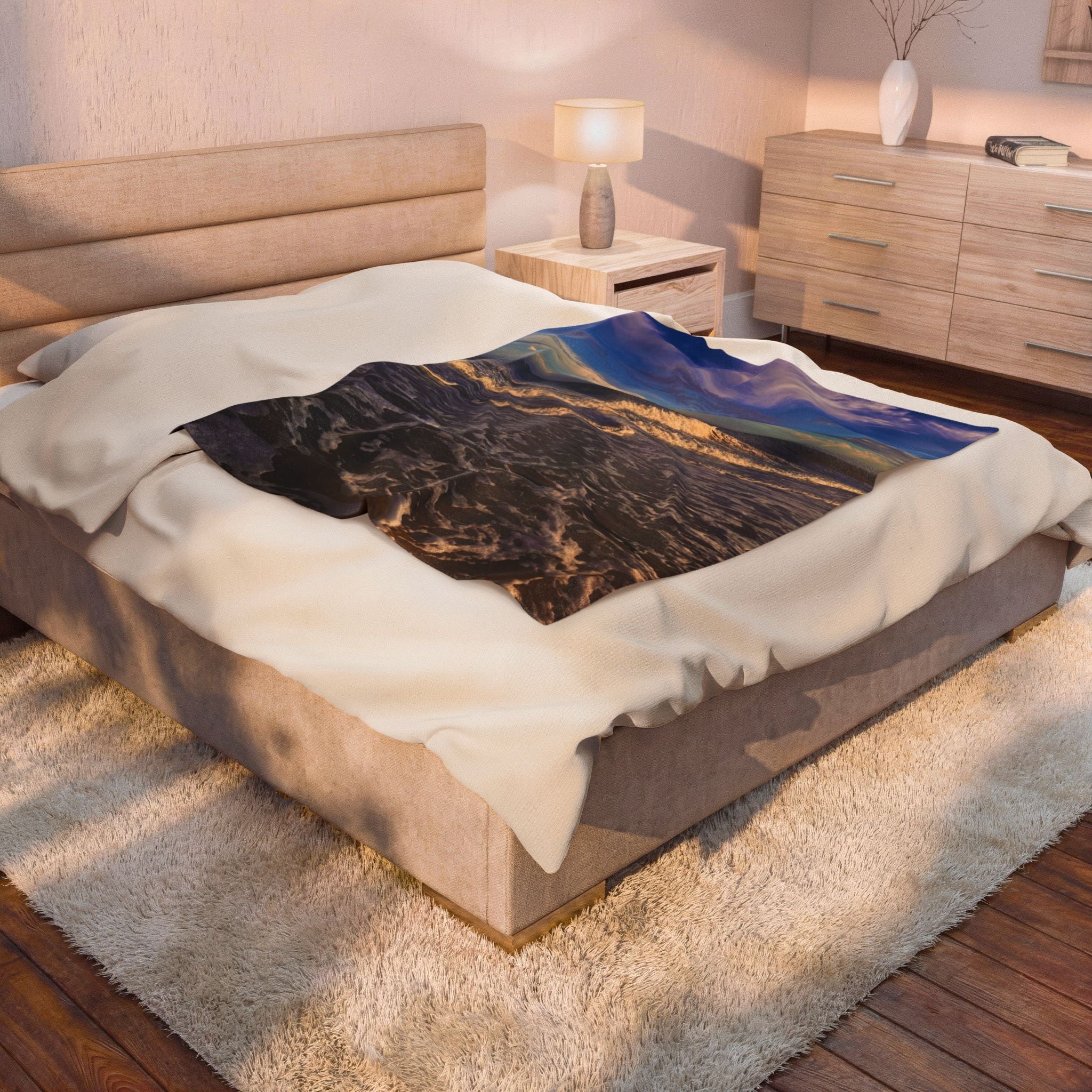 Waves & Sky Throw Blanket