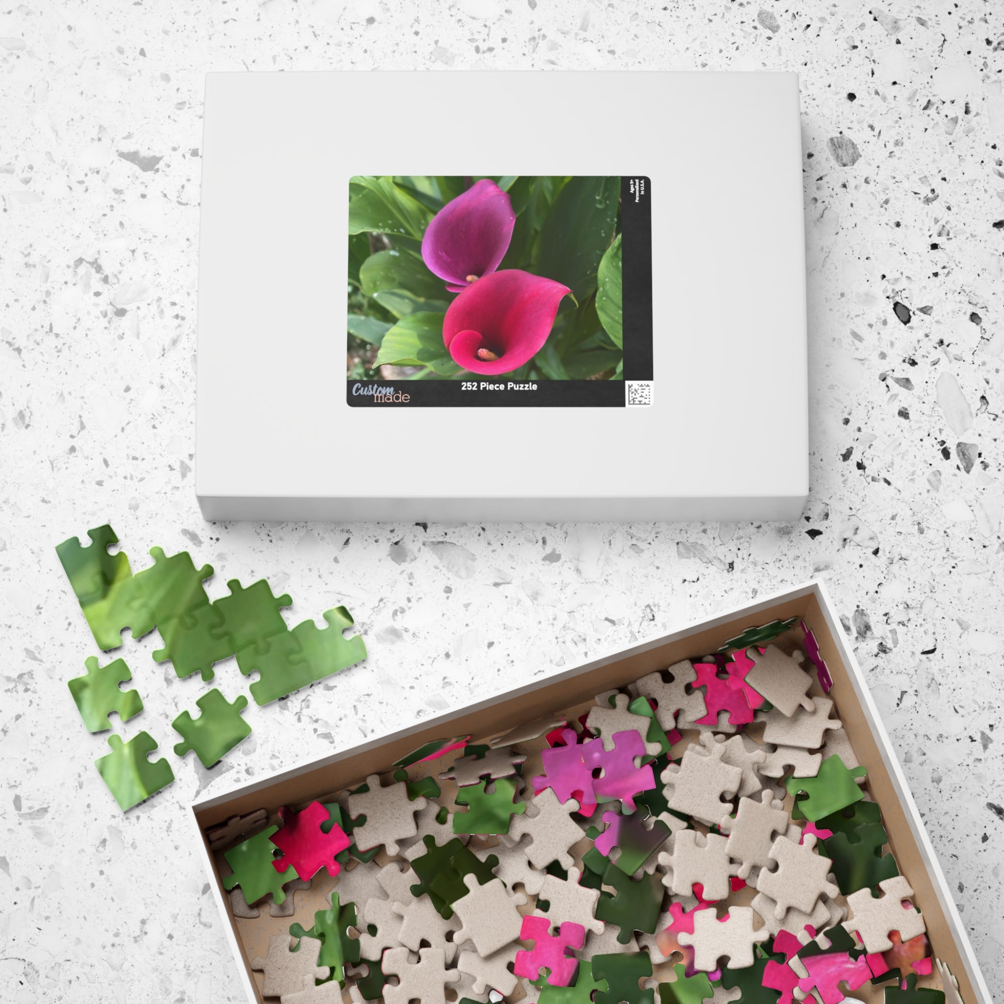 Two Pink Calla Lilies Jigsaw Puzzle