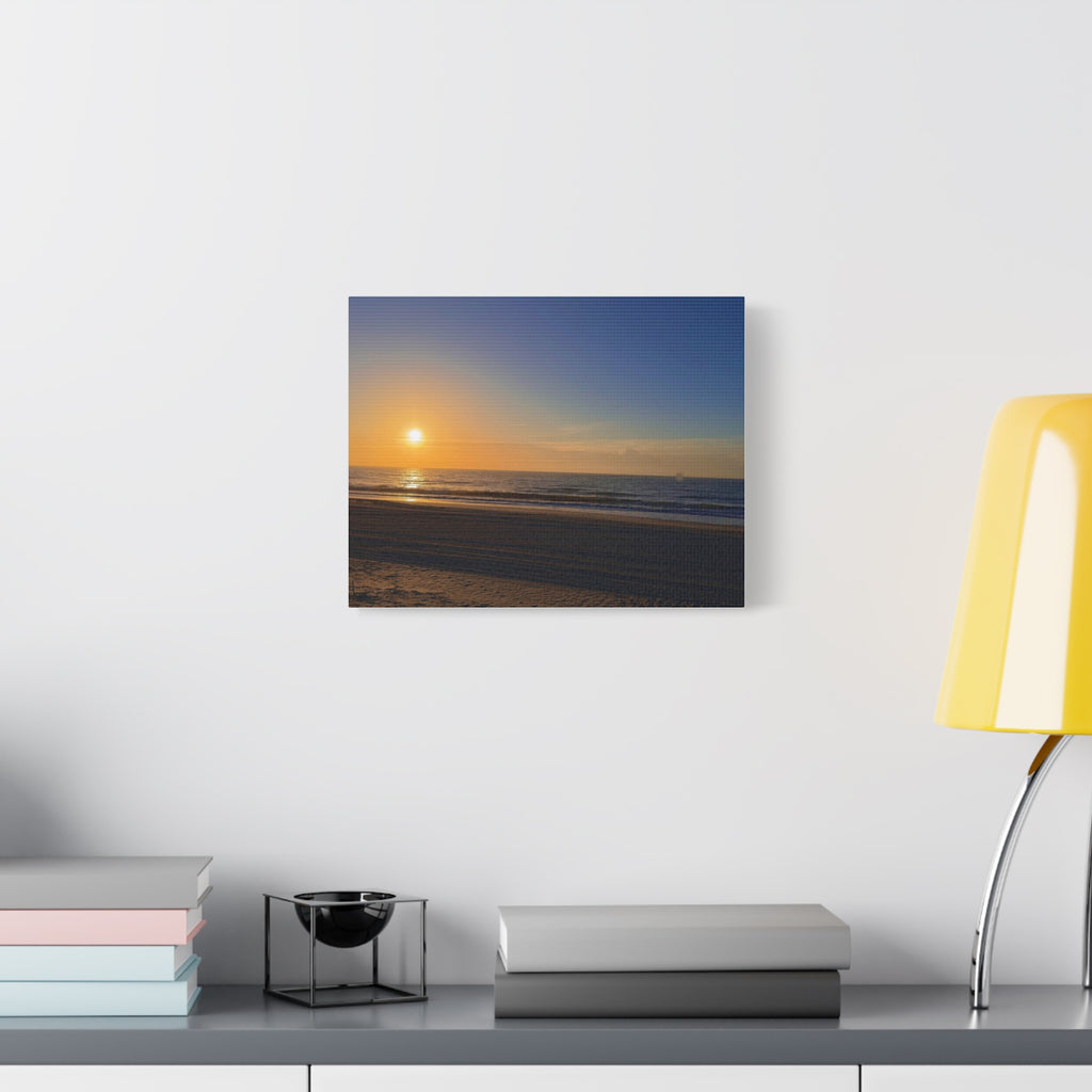 Orange Sunset Beach Canvas Print