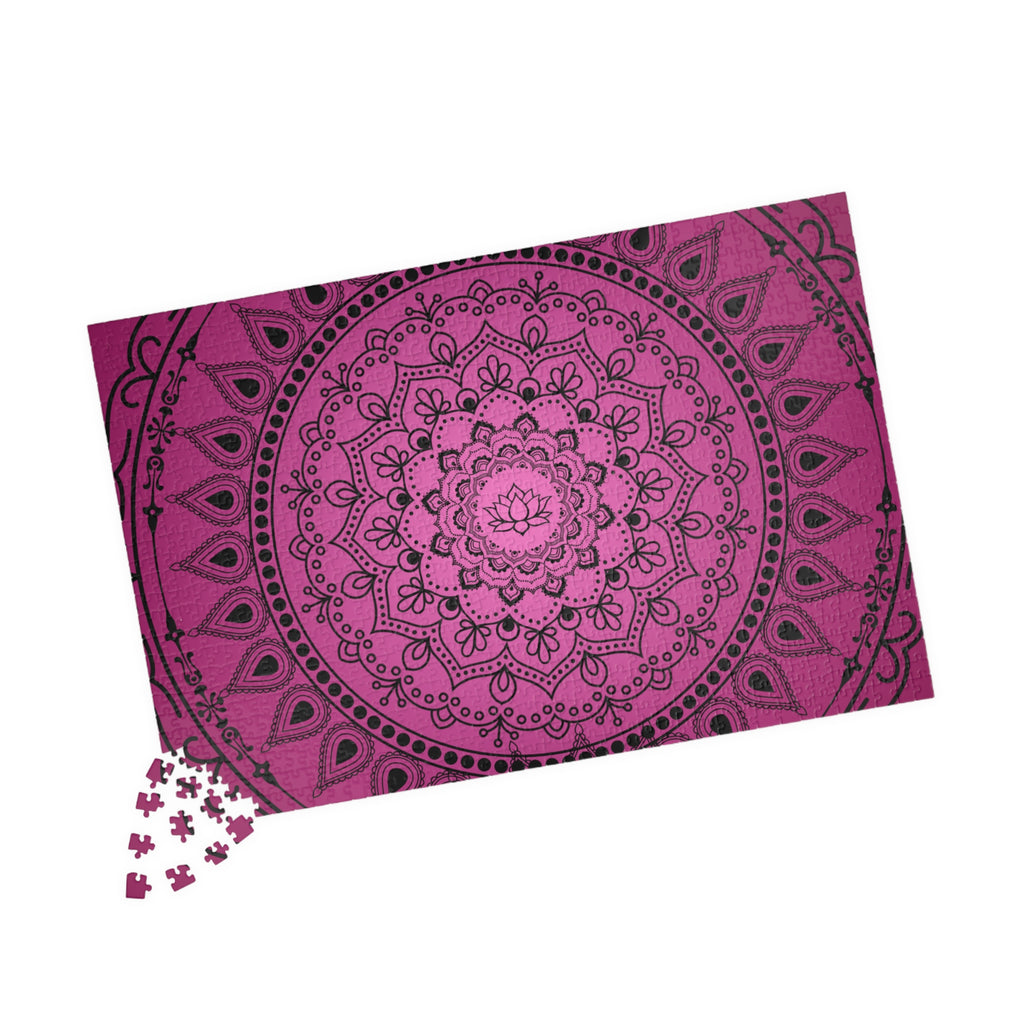 Pink Mandala Lotus Jigsaw Puzzle