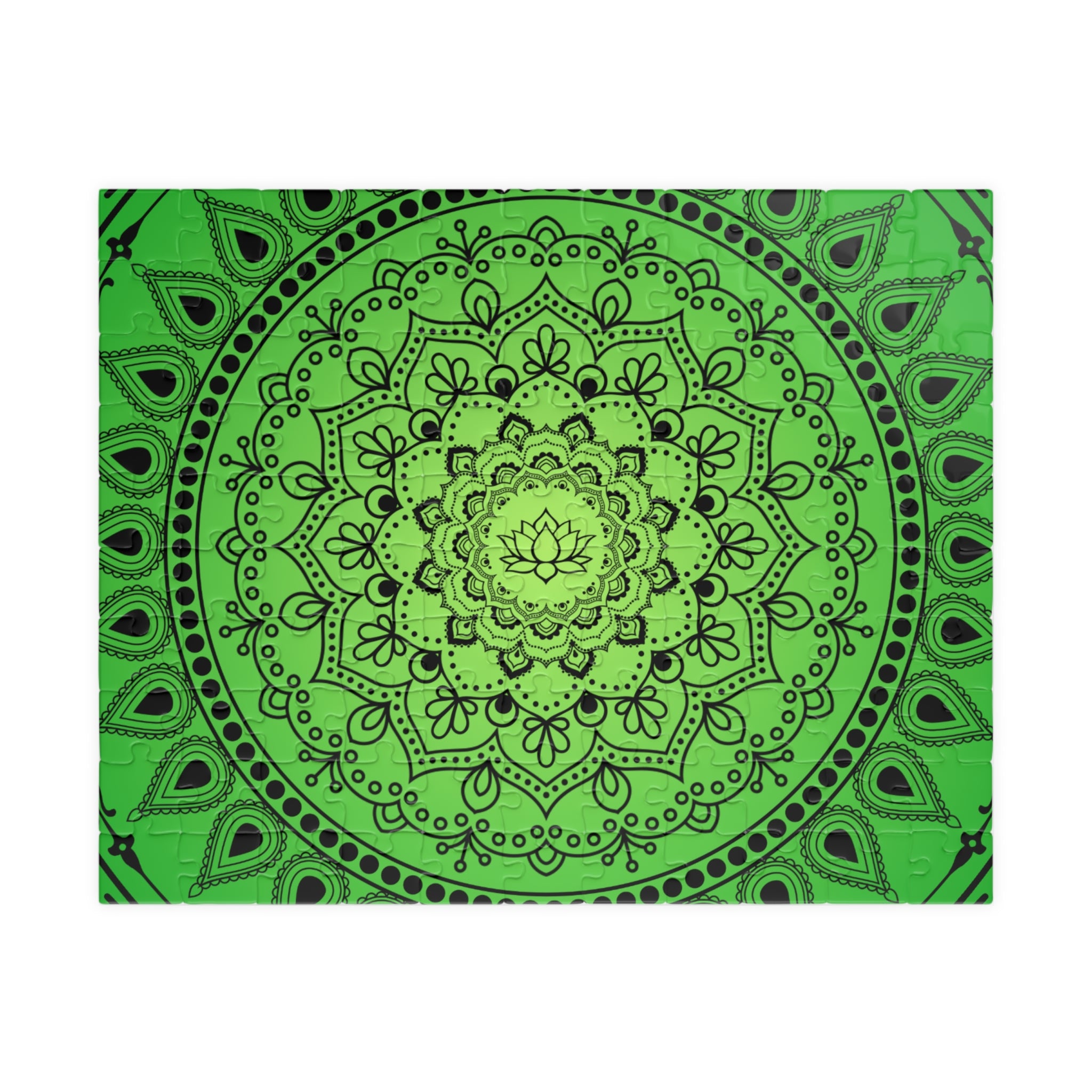 Green Mandala Jigsaw Puzzle