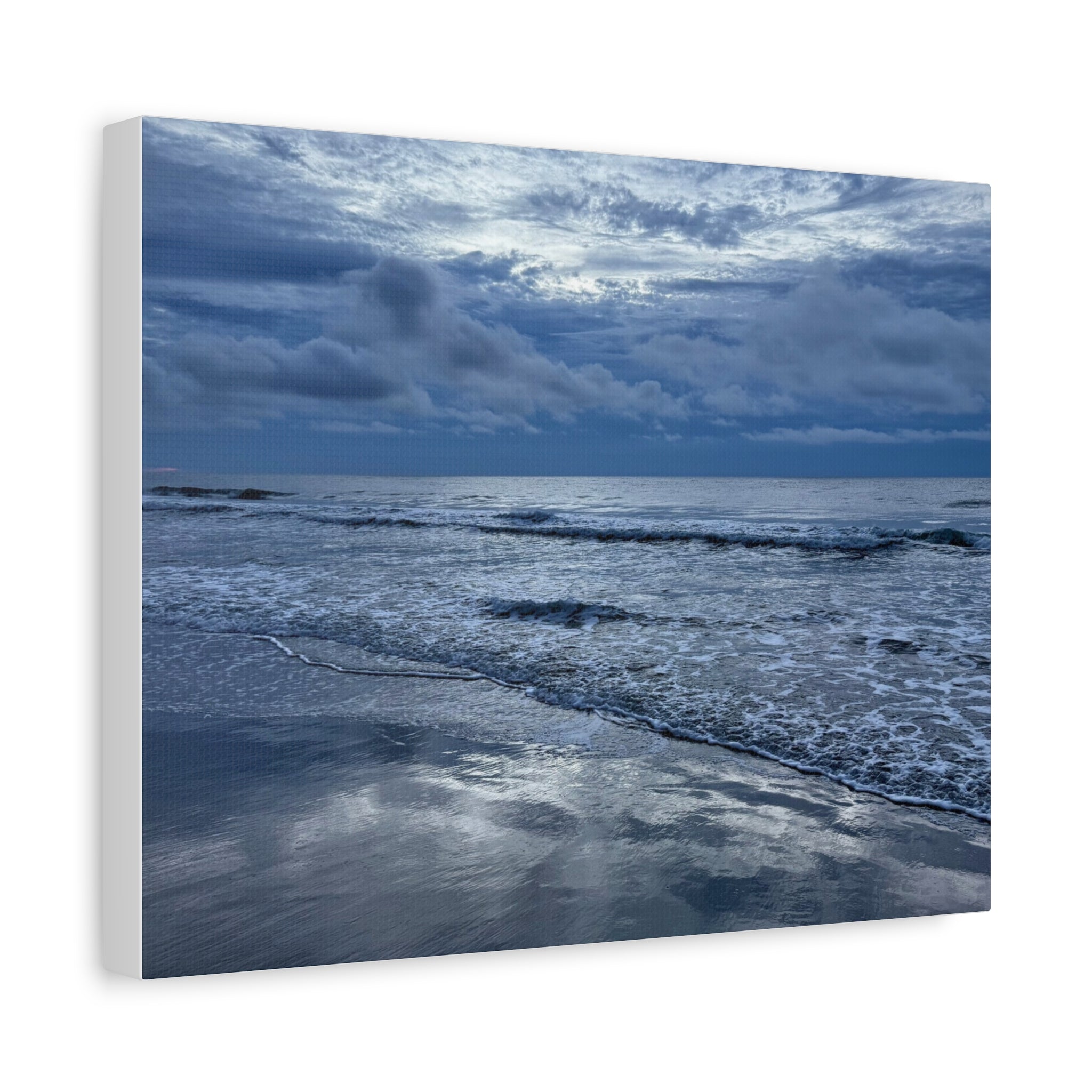 Cloudy Beach Canvas Print