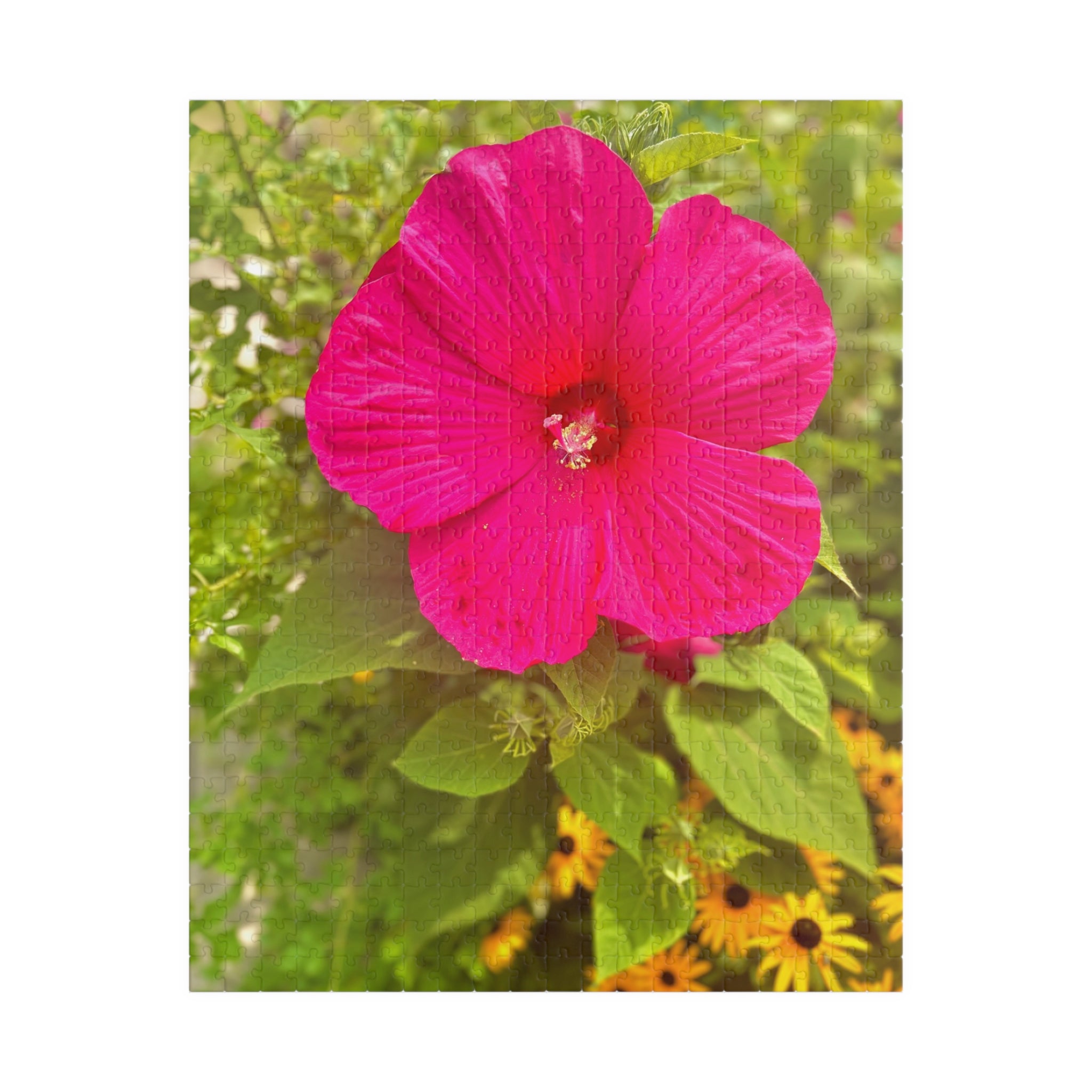 Hot Pink Hibiscus Jigsaw Puzzle