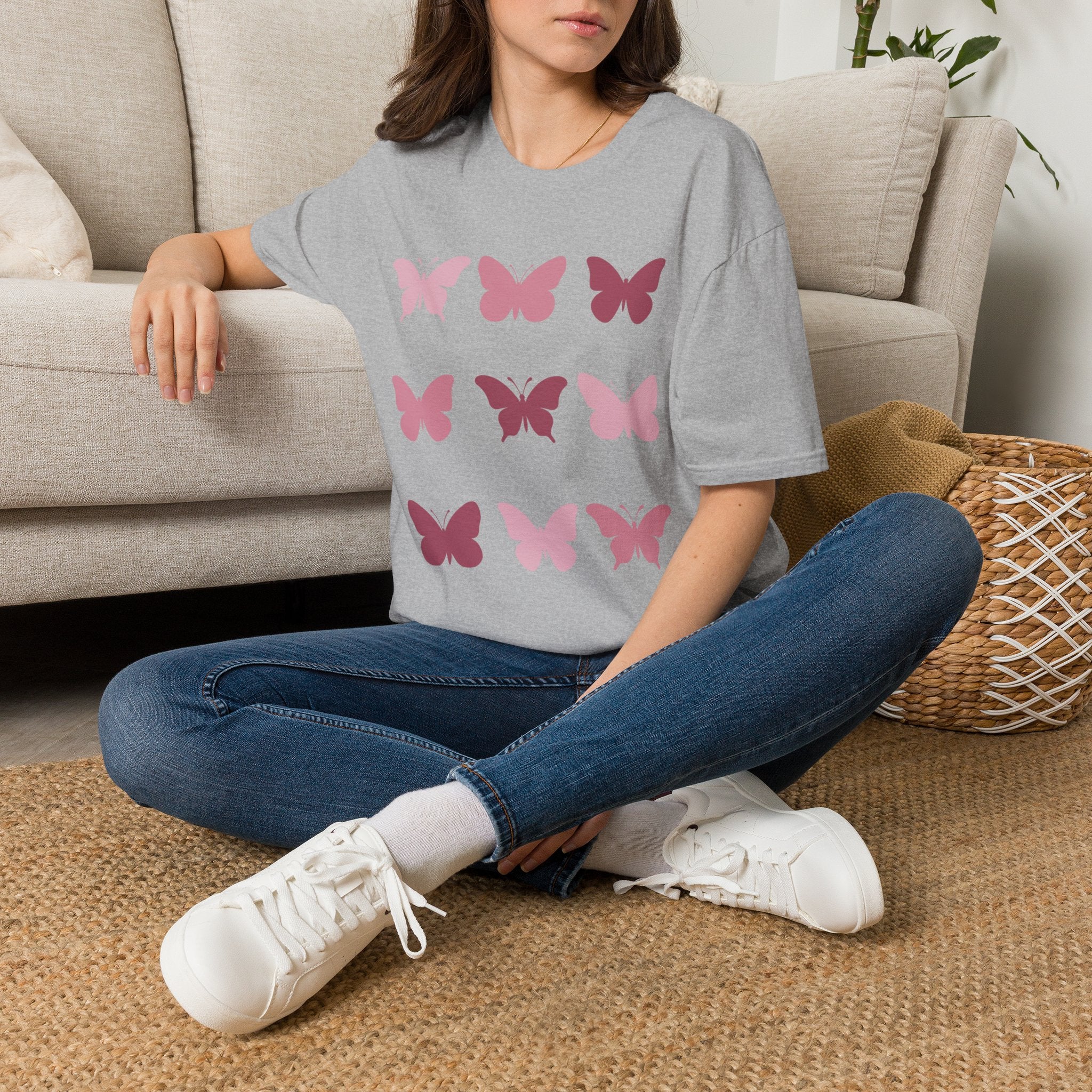 Butterfly Grid T‑Shirt — Solid
