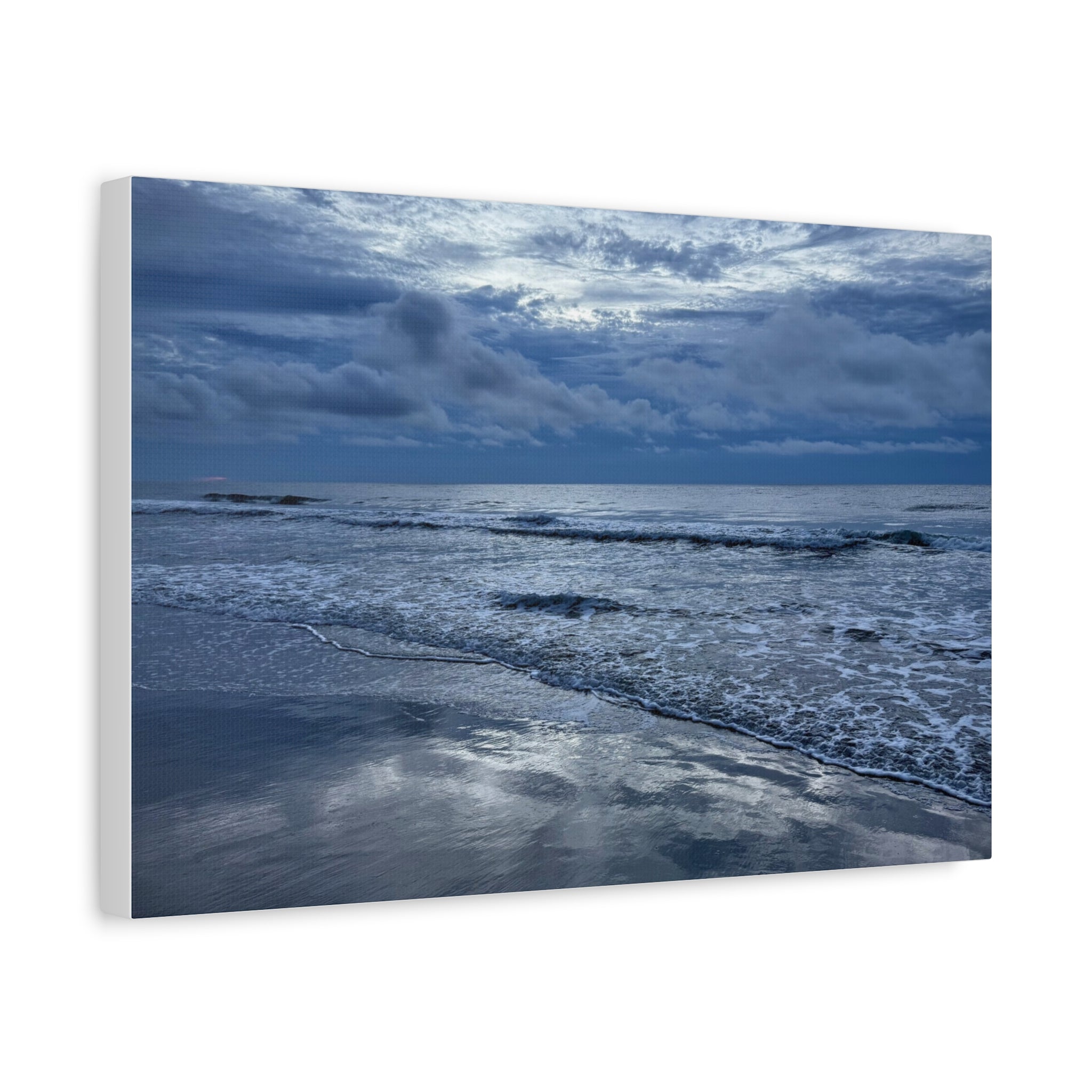 Cloudy Beach Canvas Print