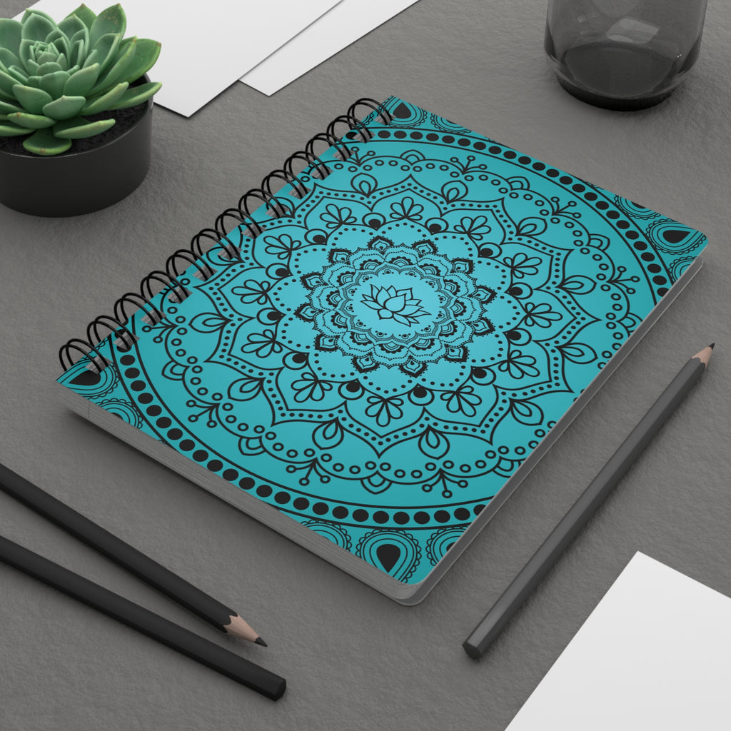 Blue Mandala Spiral Notebook