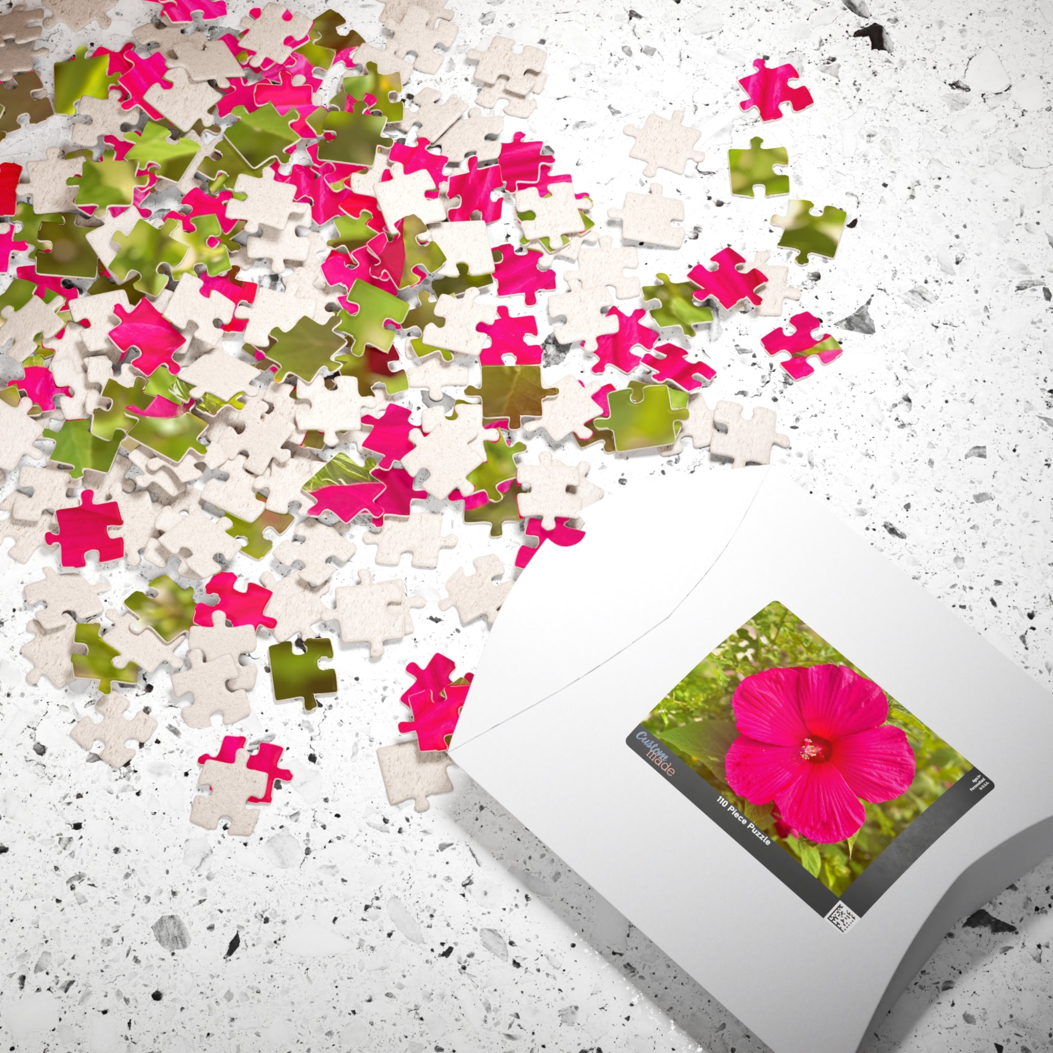 Hot Pink Hibiscus Jigsaw Puzzle