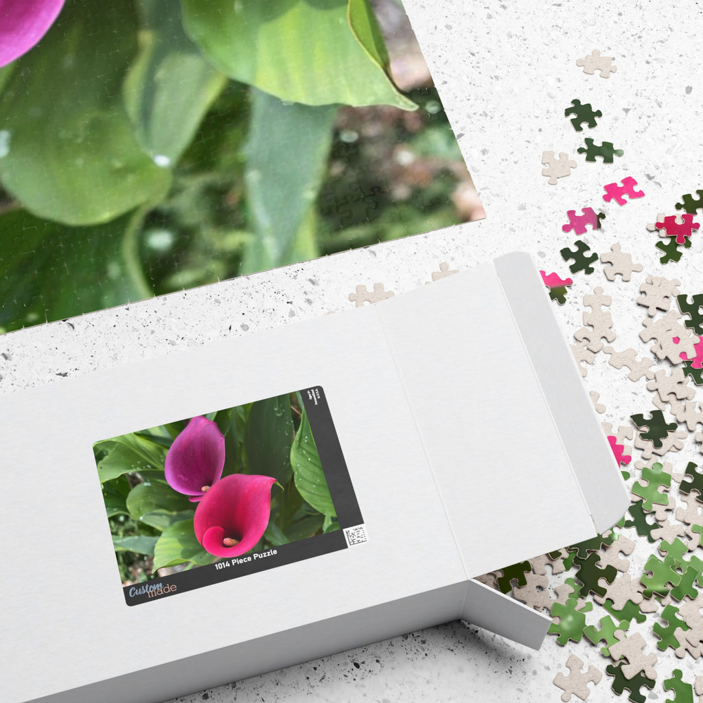 Two Pink Calla Lilies Jigsaw Puzzle