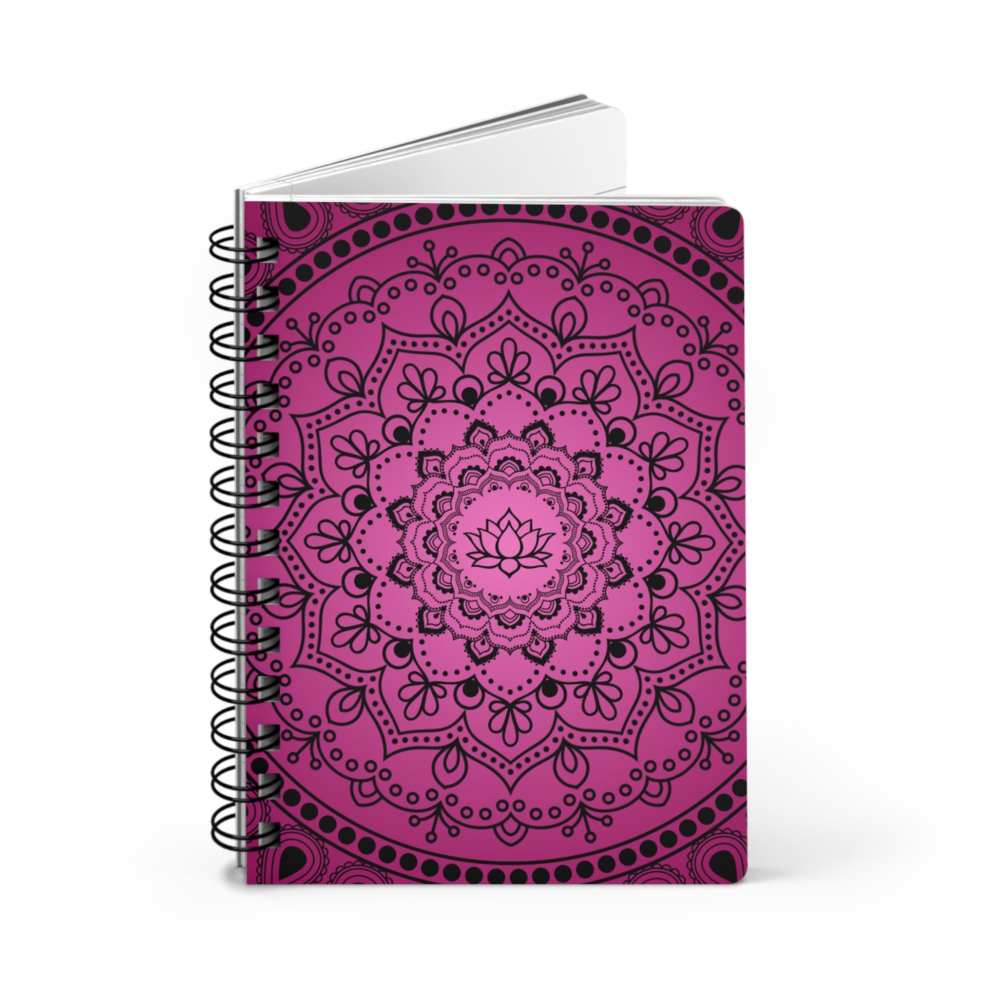 Pink Mandala Spiral Journal