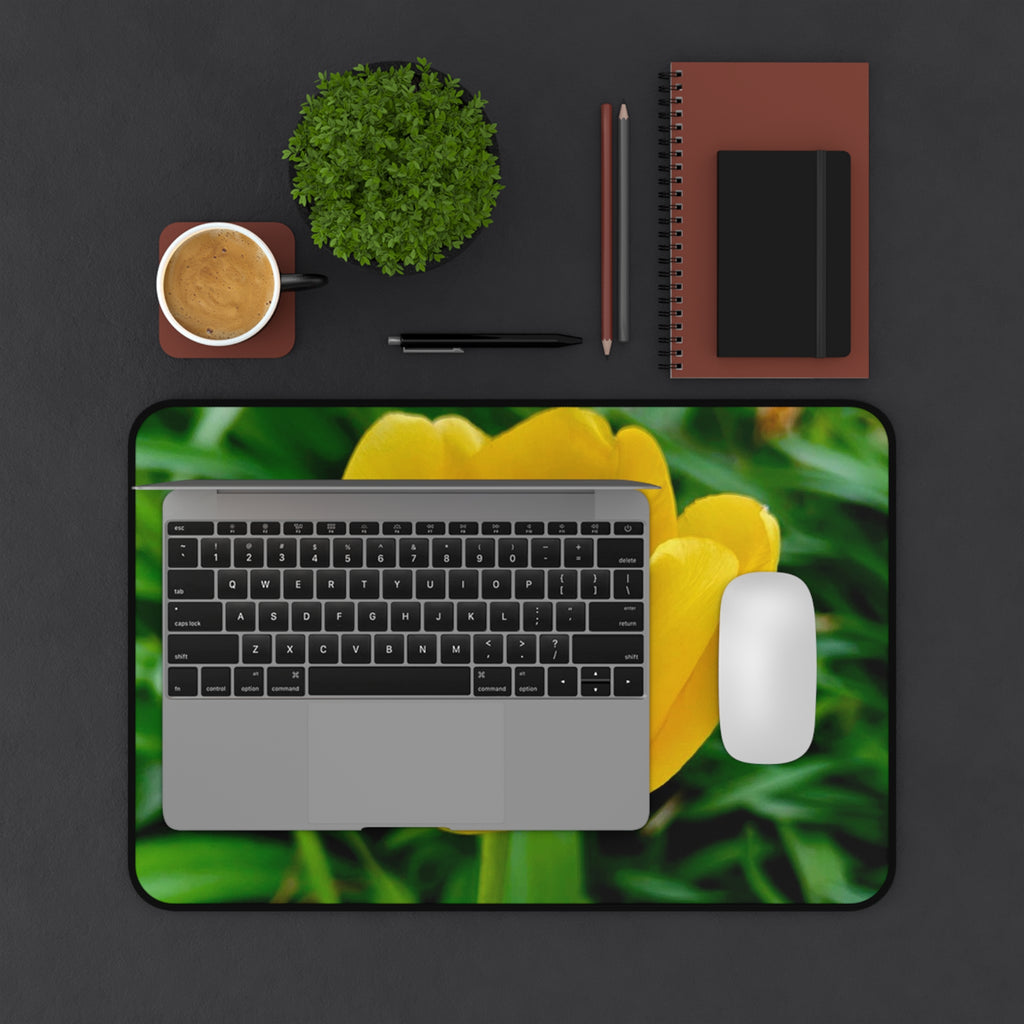 Yellow Tulip Desk Mat