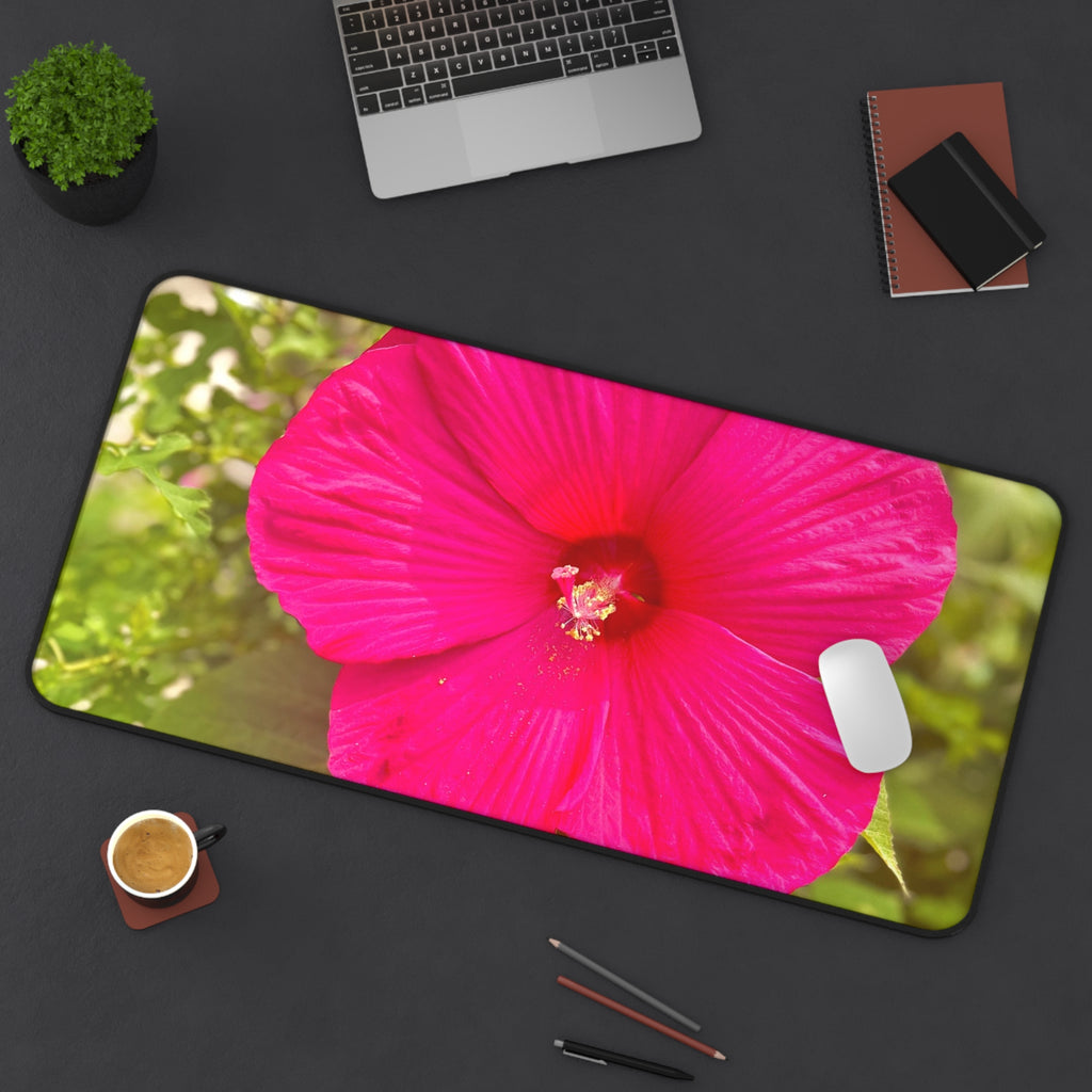 Hot Pink Hibiscus Desk Mat