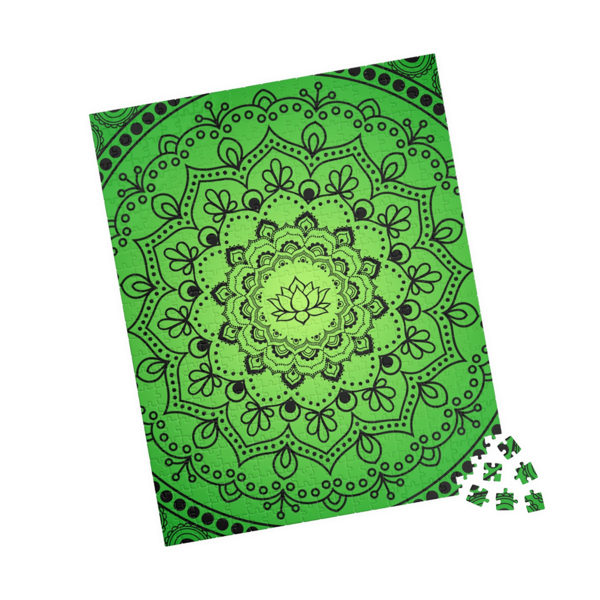 Green Mandala Jigsaw Puzzle