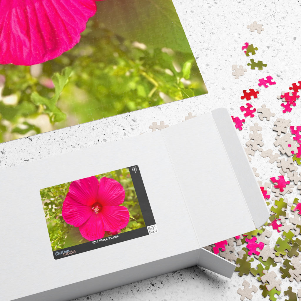 Hot Pink Hibiscus Jigsaw Puzzle