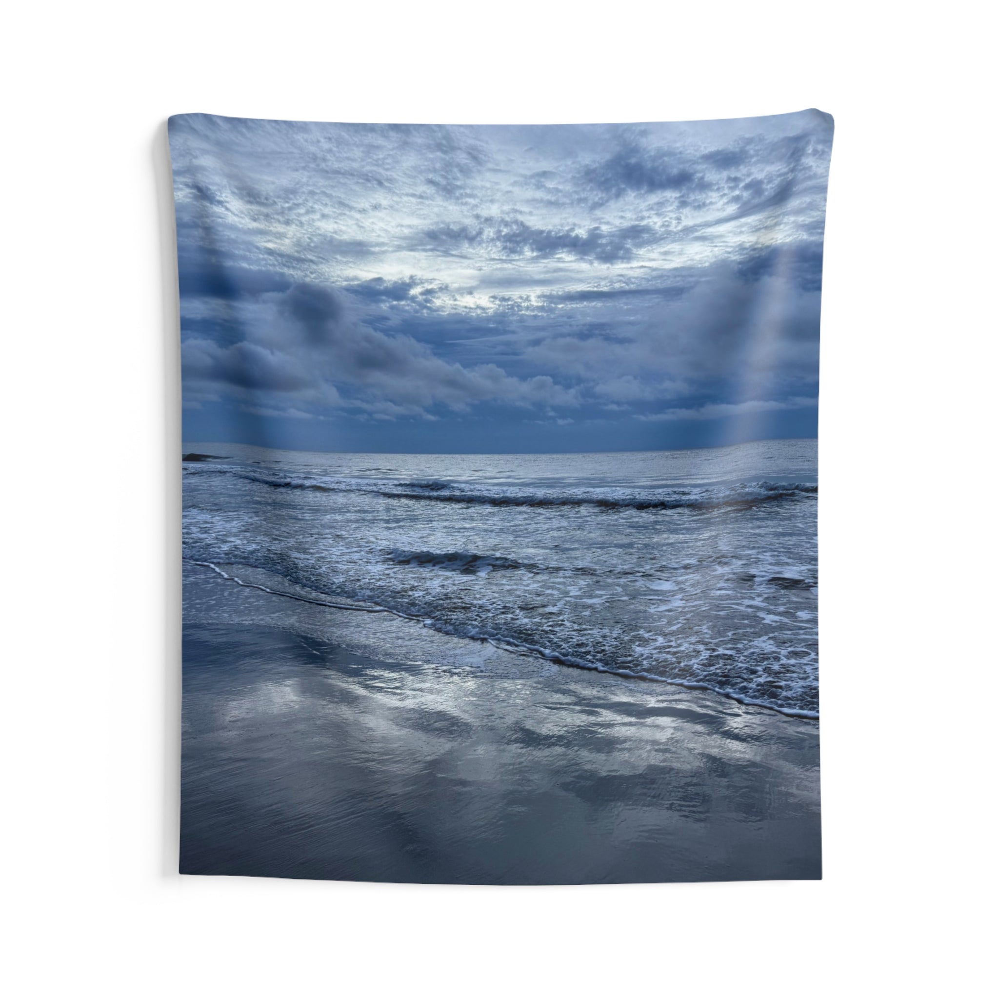 Cloudy Beach Wall Tapestry