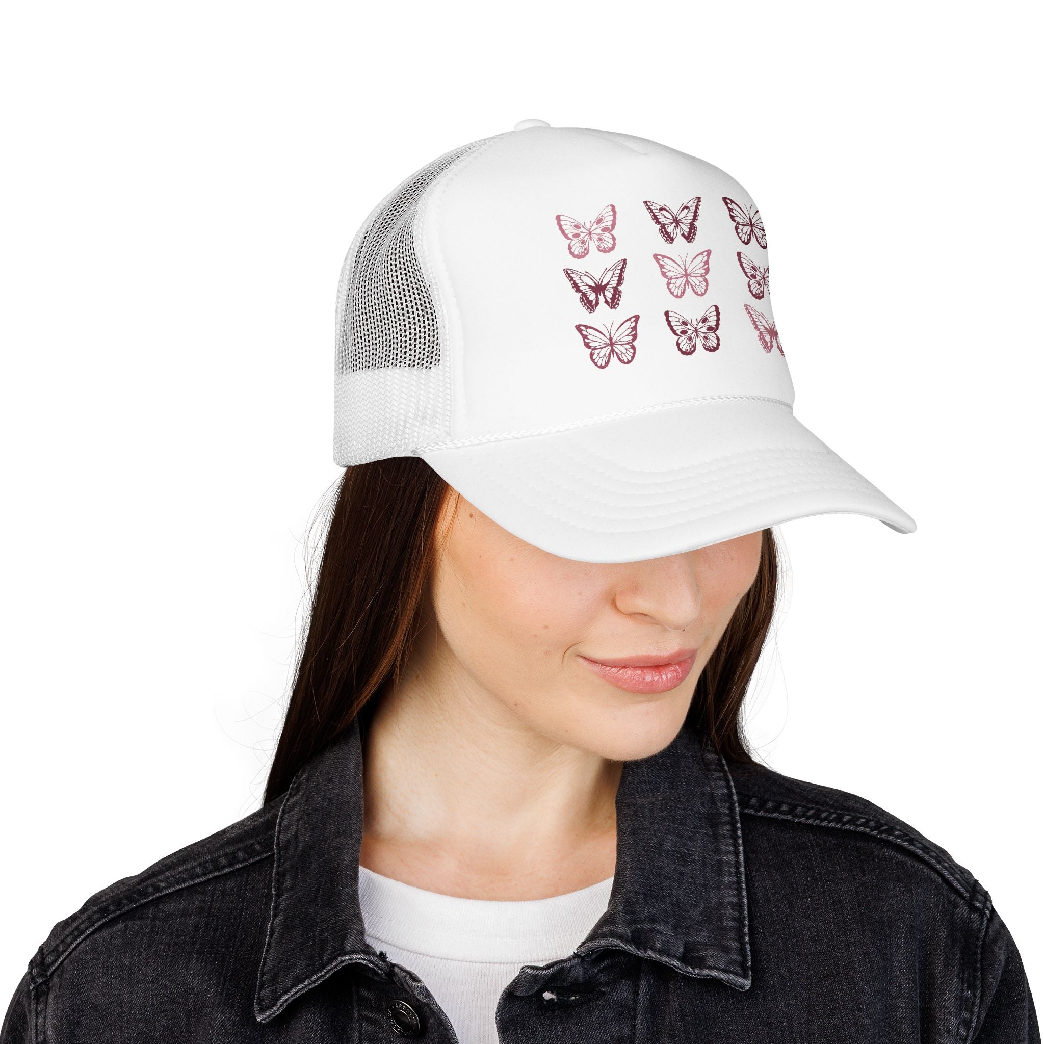 Butterfly Grid Trucker Hat