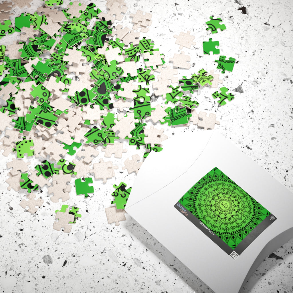 Green Mandala Jigsaw Puzzle