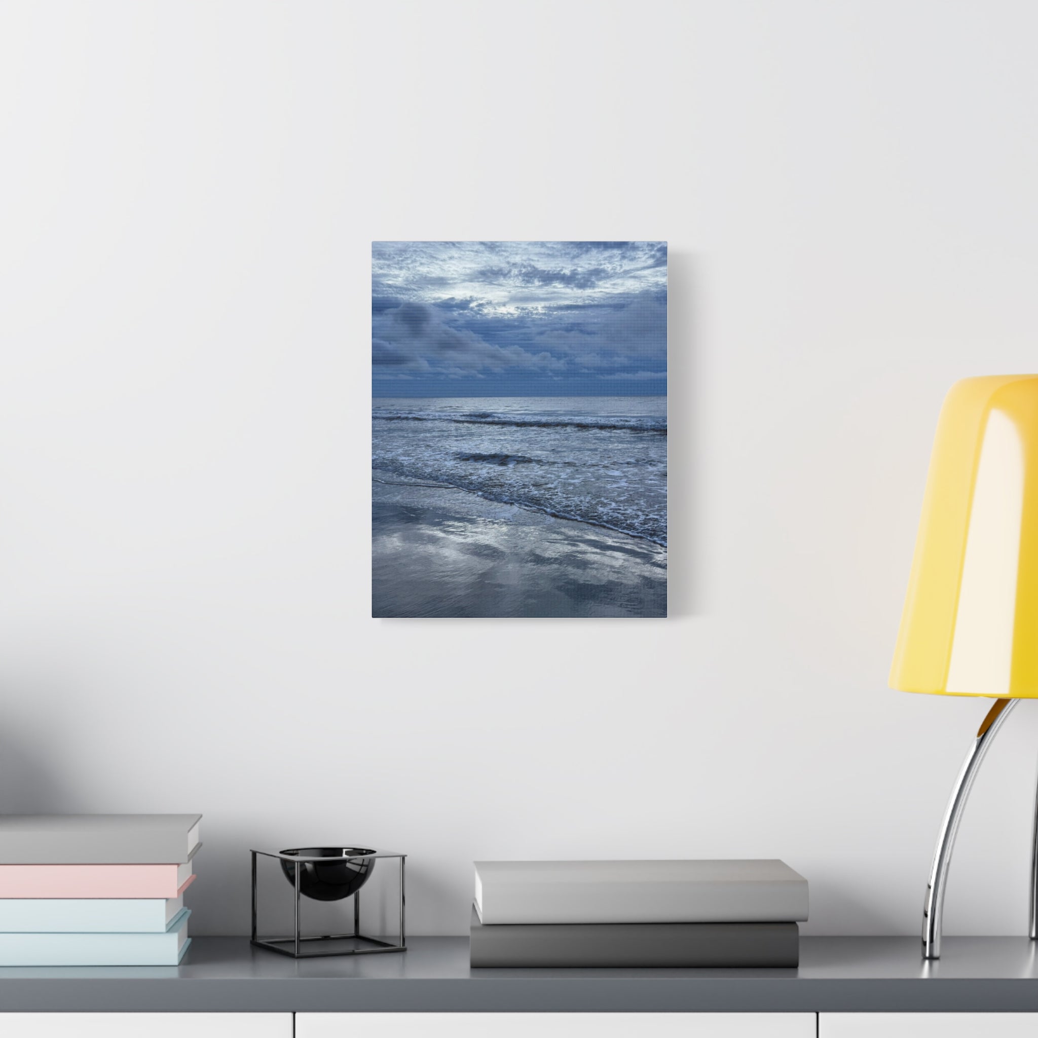 Cloudy Beach Canvas Print
