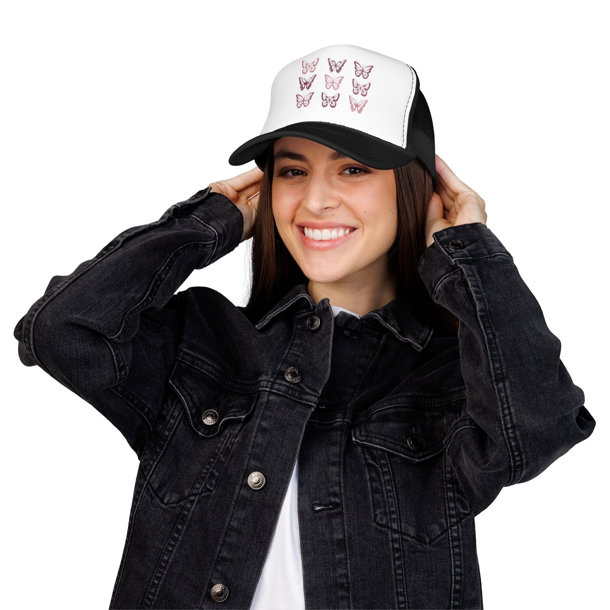 Butterfly Grid Trucker Hat