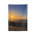 Orange Sunset Beach Wall Tapestry