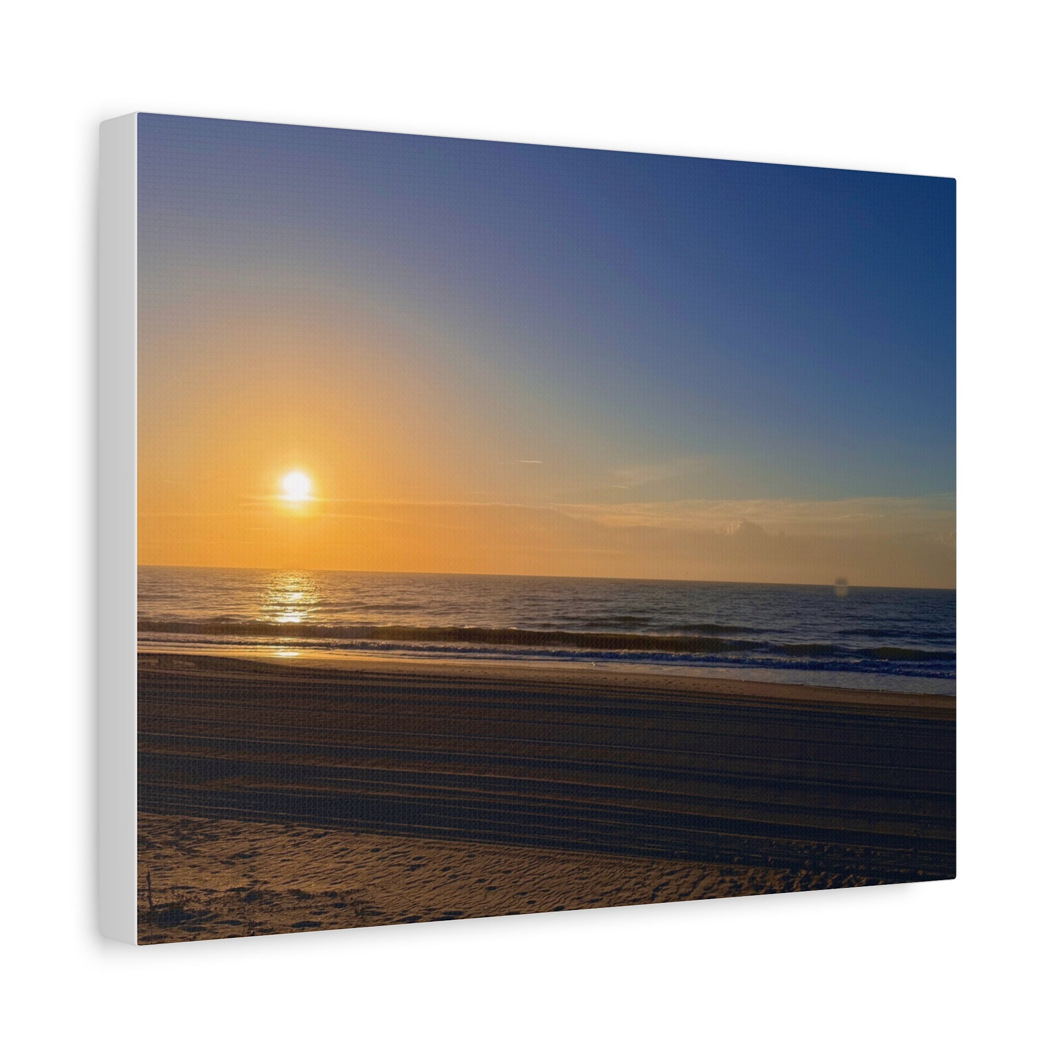 Orange Sunset Beach Canvas Print
