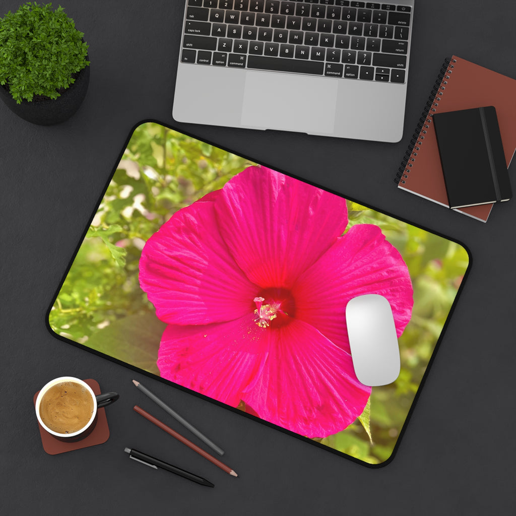 Hot Pink Hibiscus Desk Mat