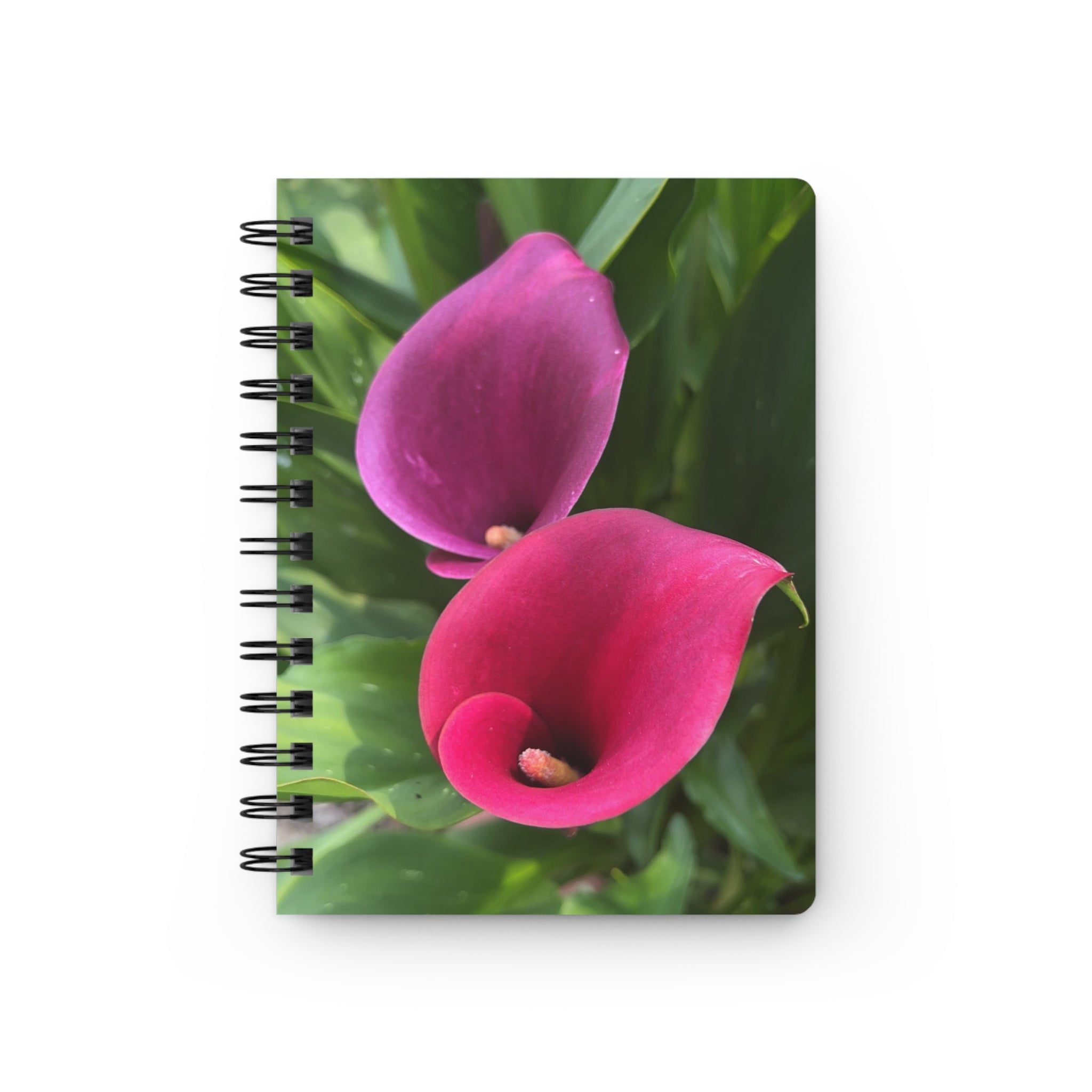 Two Pink Calla Lilies Spiral Notebook