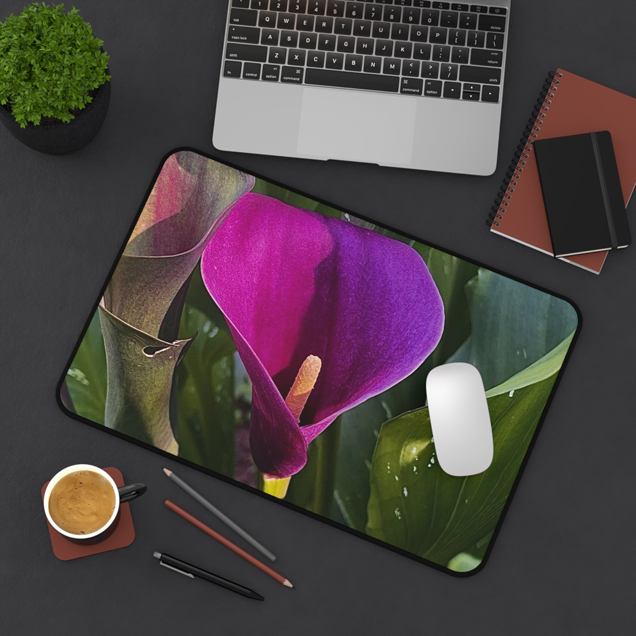 Purple Calla Lily Desk Mat