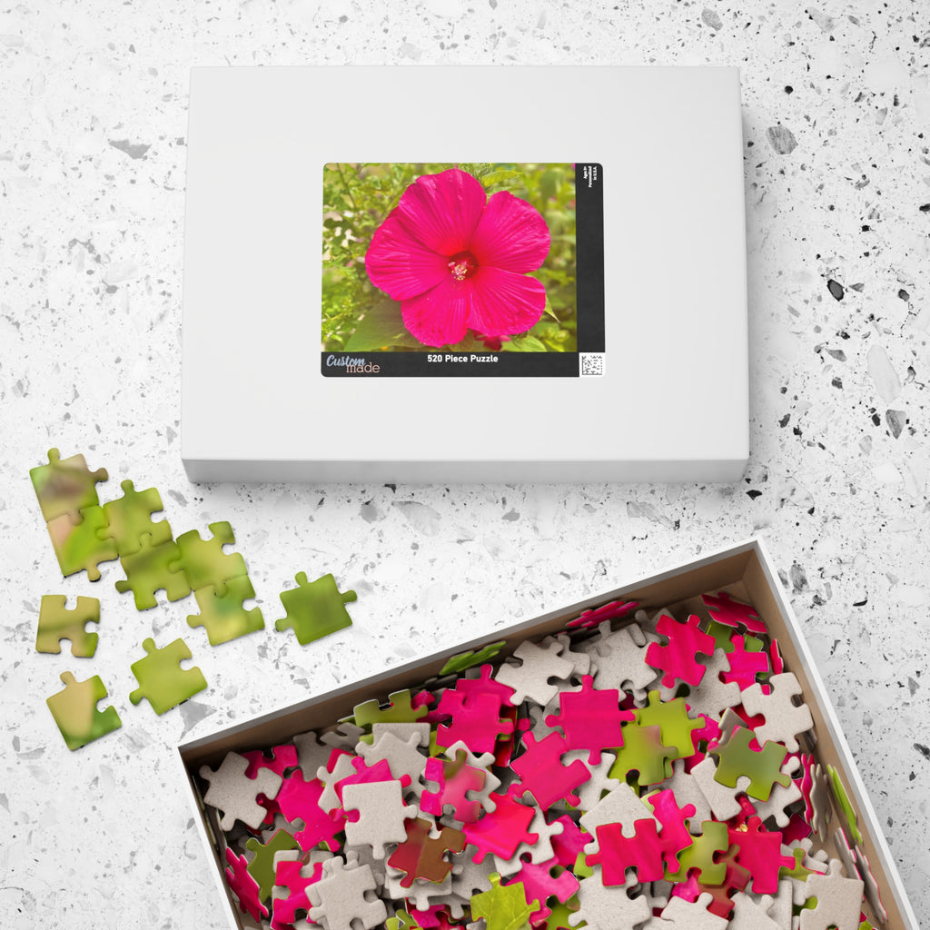 Hot Pink Hibiscus Jigsaw Puzzle