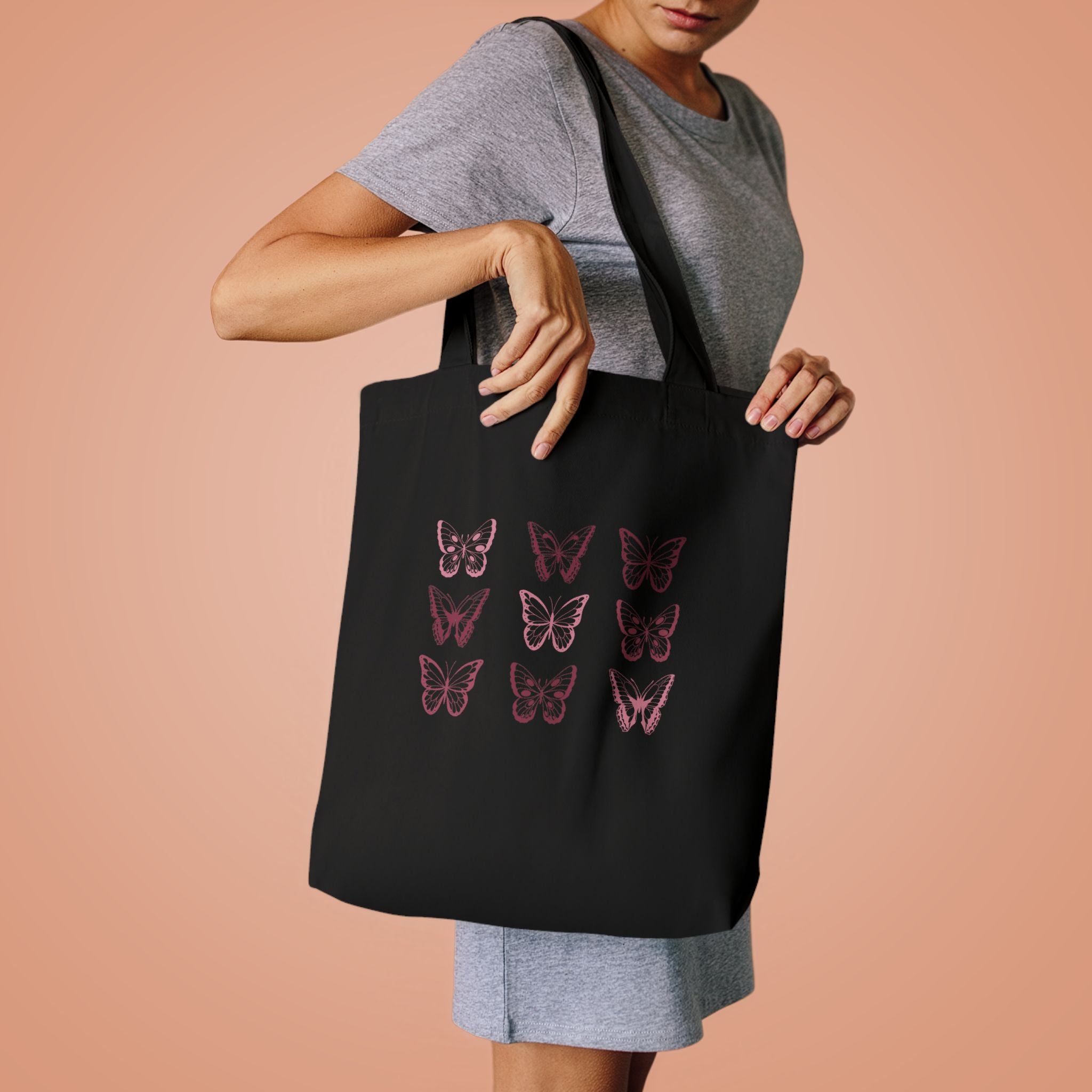 Butterfly Grid Tote Bag