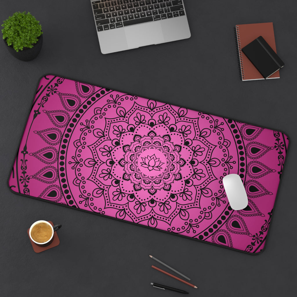 Pink Mandala Desk Mat